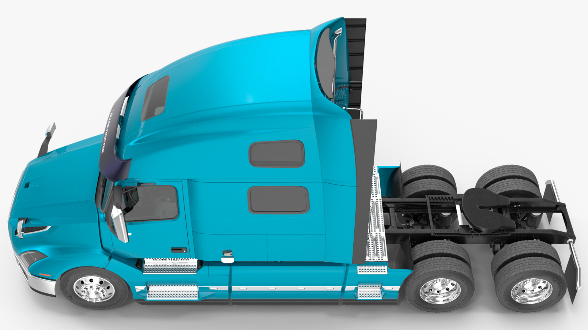 Volvo VNL 860 Truck with Reefer Trailer Your Brand Rigged 3D