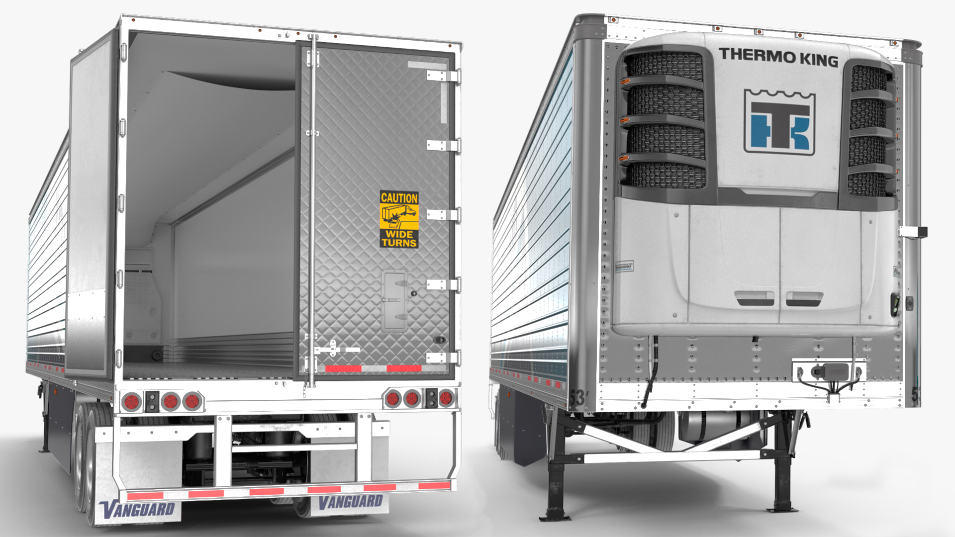 Volvo VNL 860 Truck with Reefer Trailer Your Brand Rigged 3D