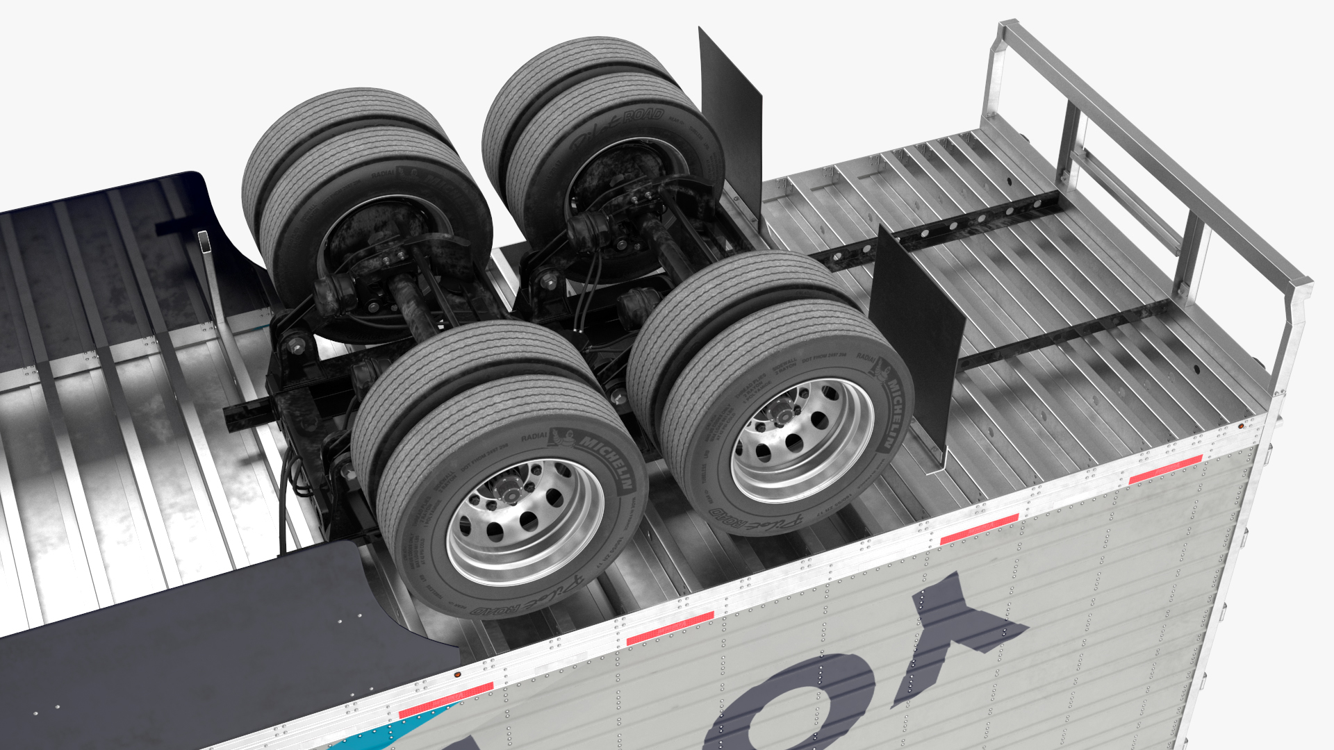 Volvo VNL 860 Truck with Reefer Trailer Your Brand Rigged 3D