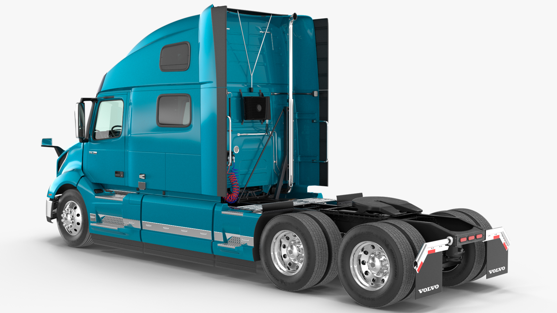 Volvo VNL 860 Truck with Reefer Trailer Your Brand Rigged 3D