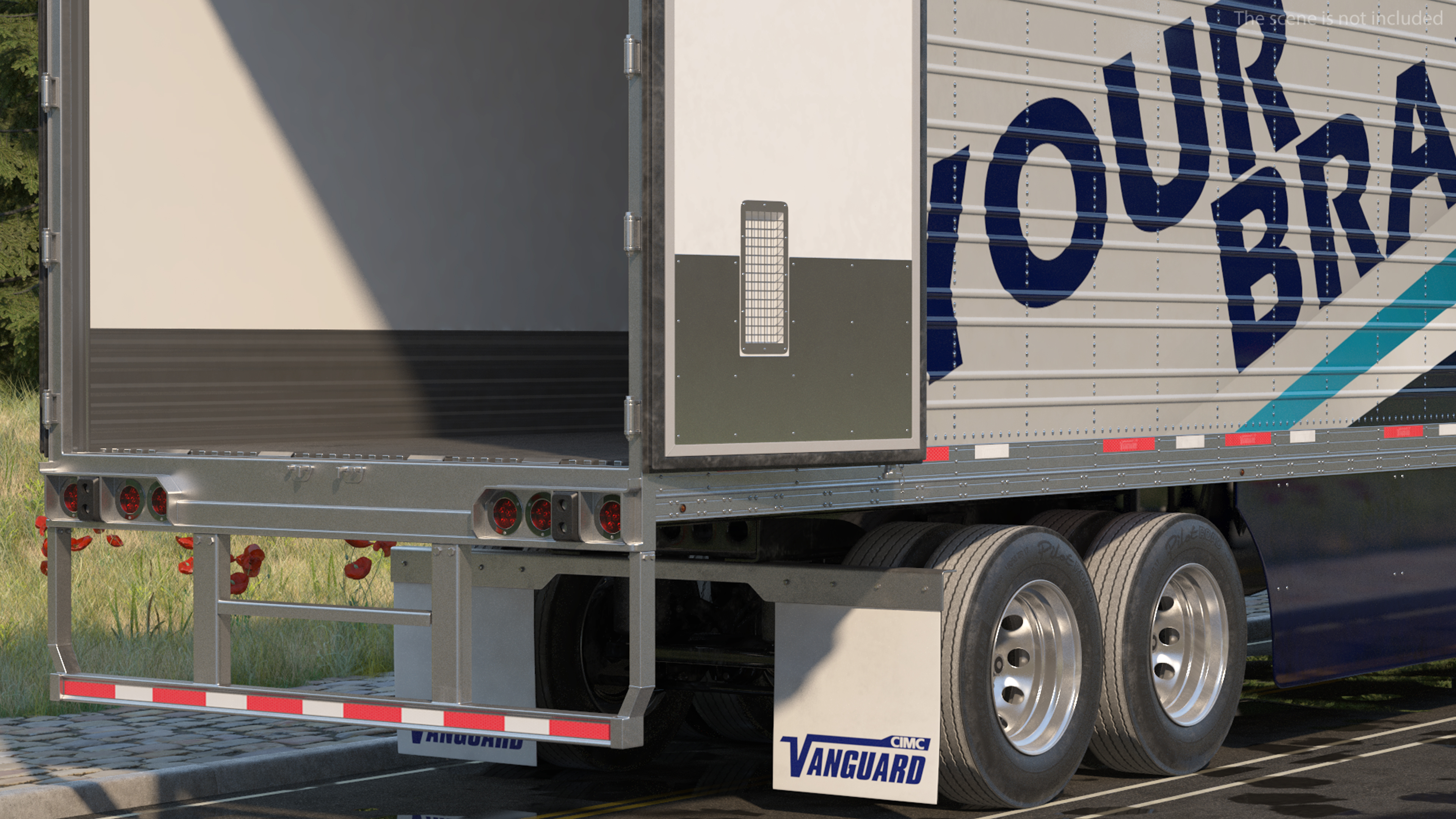 Volvo VNL 860 Truck with Reefer Trailer Your Brand Rigged 3D