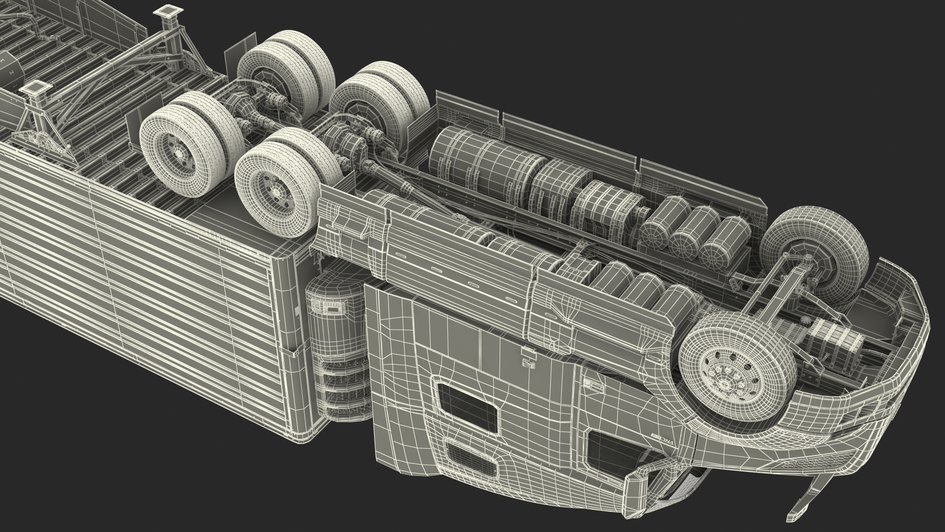 Volvo VNL 860 Truck with Reefer Trailer Your Brand Rigged 3D