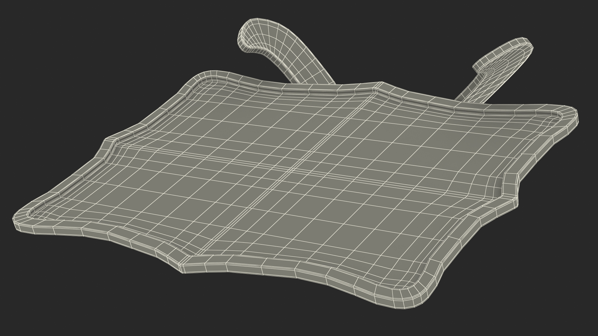 Carved Plywood Chalkboard on Stand 3D model
