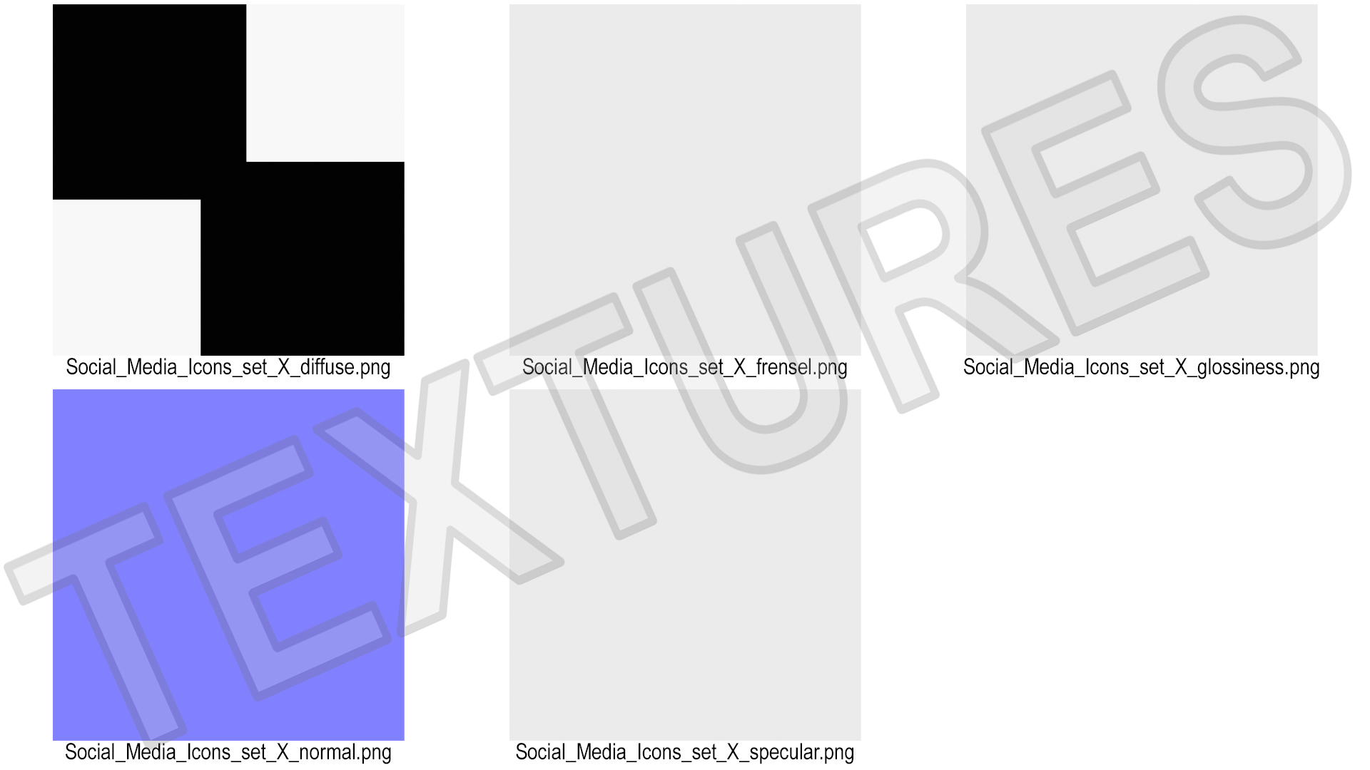 X Social Media Icon 3D model