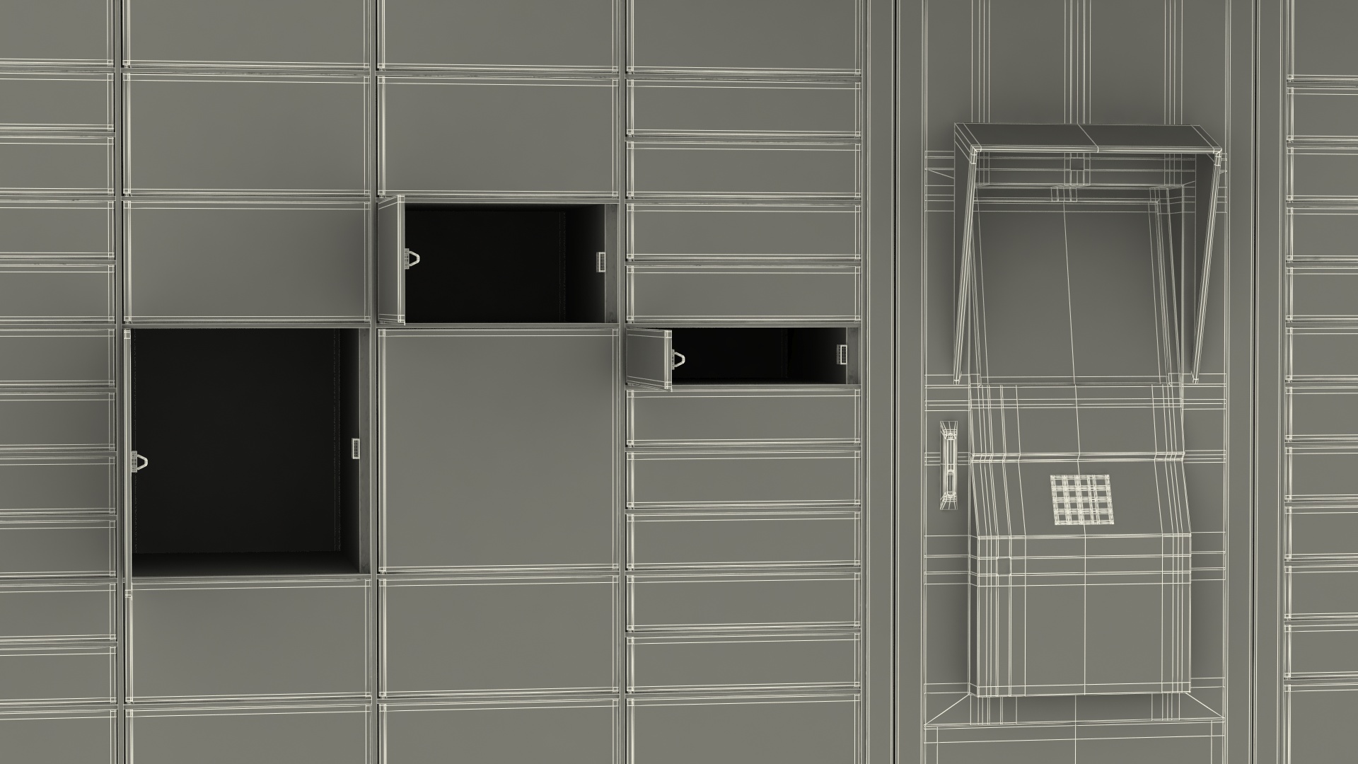 Post Parcel Lockers 3D model