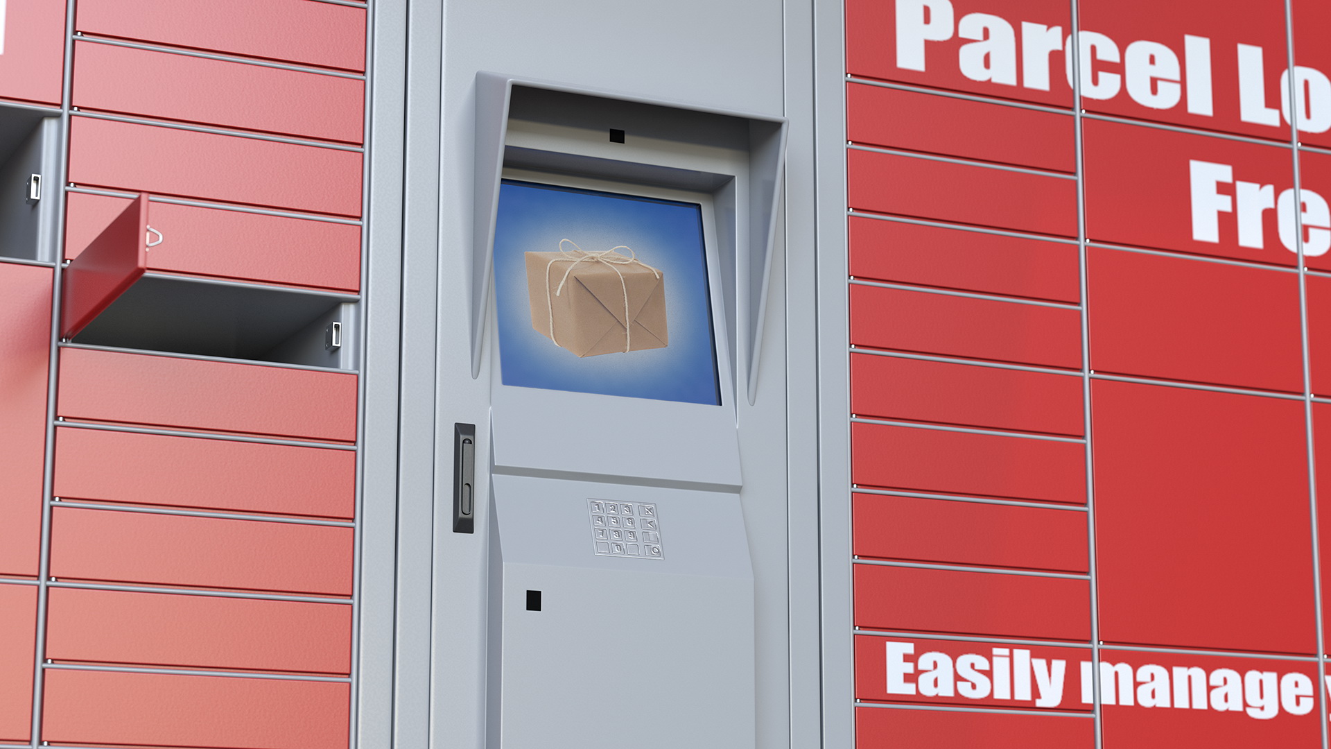 Post Parcel Lockers 3D model