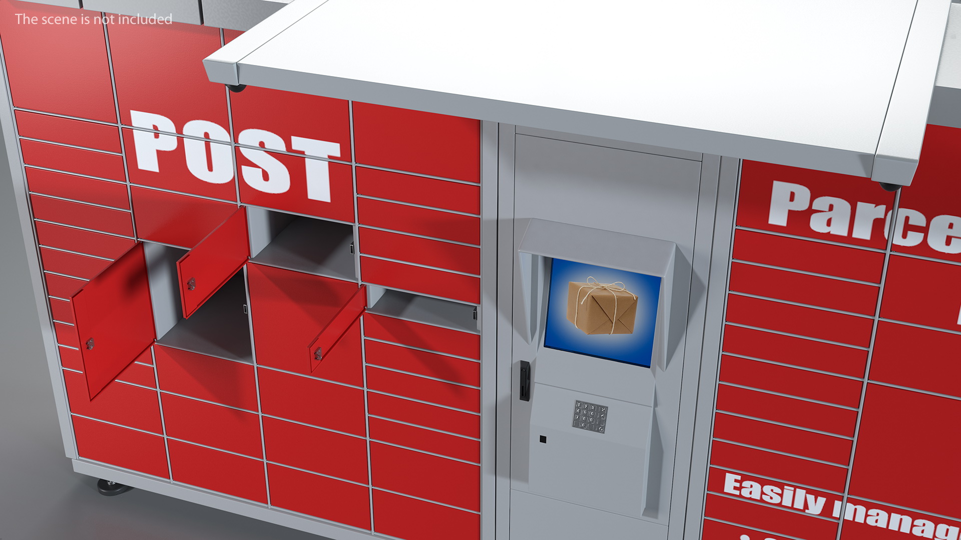 Post Parcel Lockers 3D model