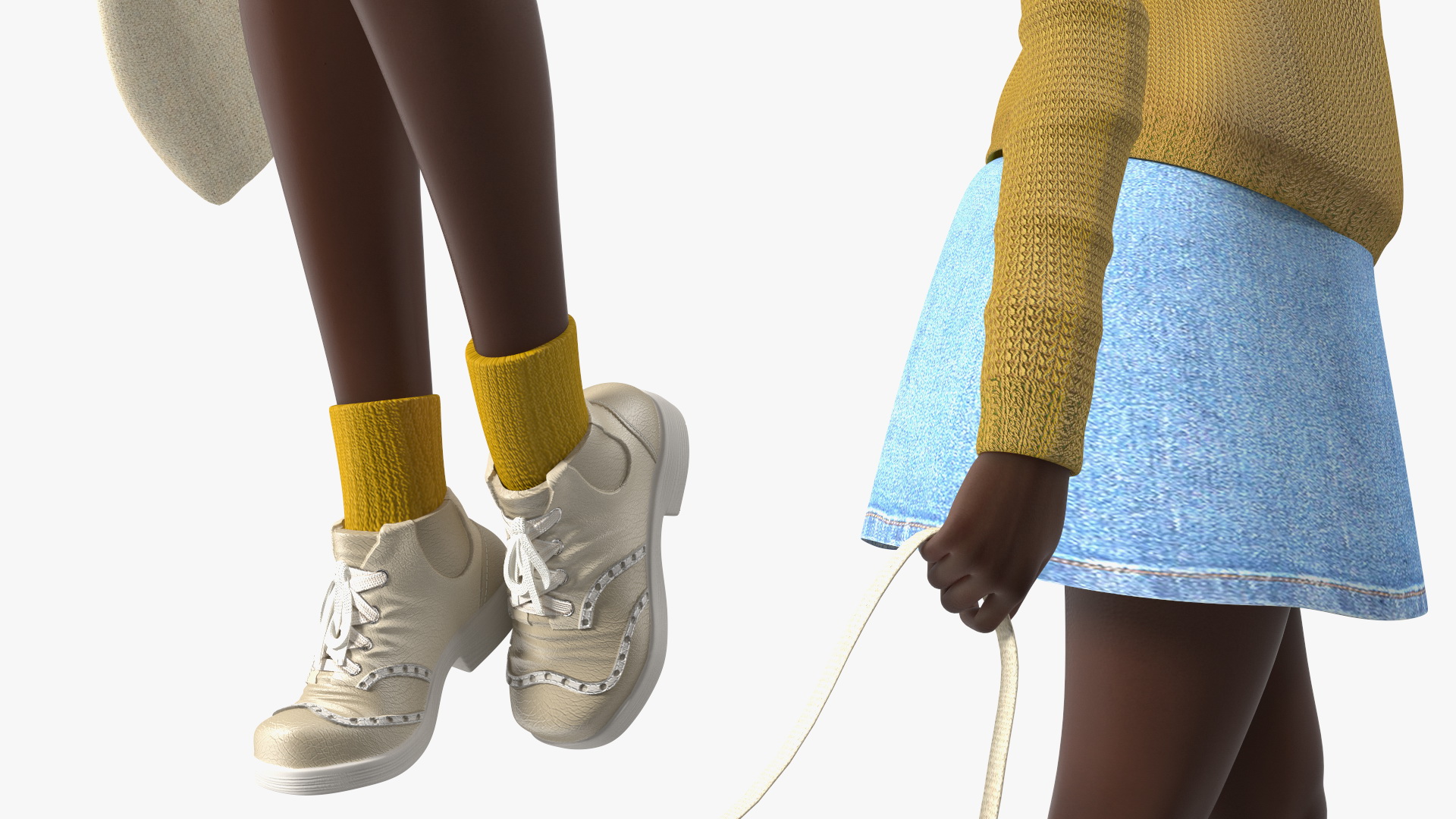 3D model Street Style Black Young Woman
