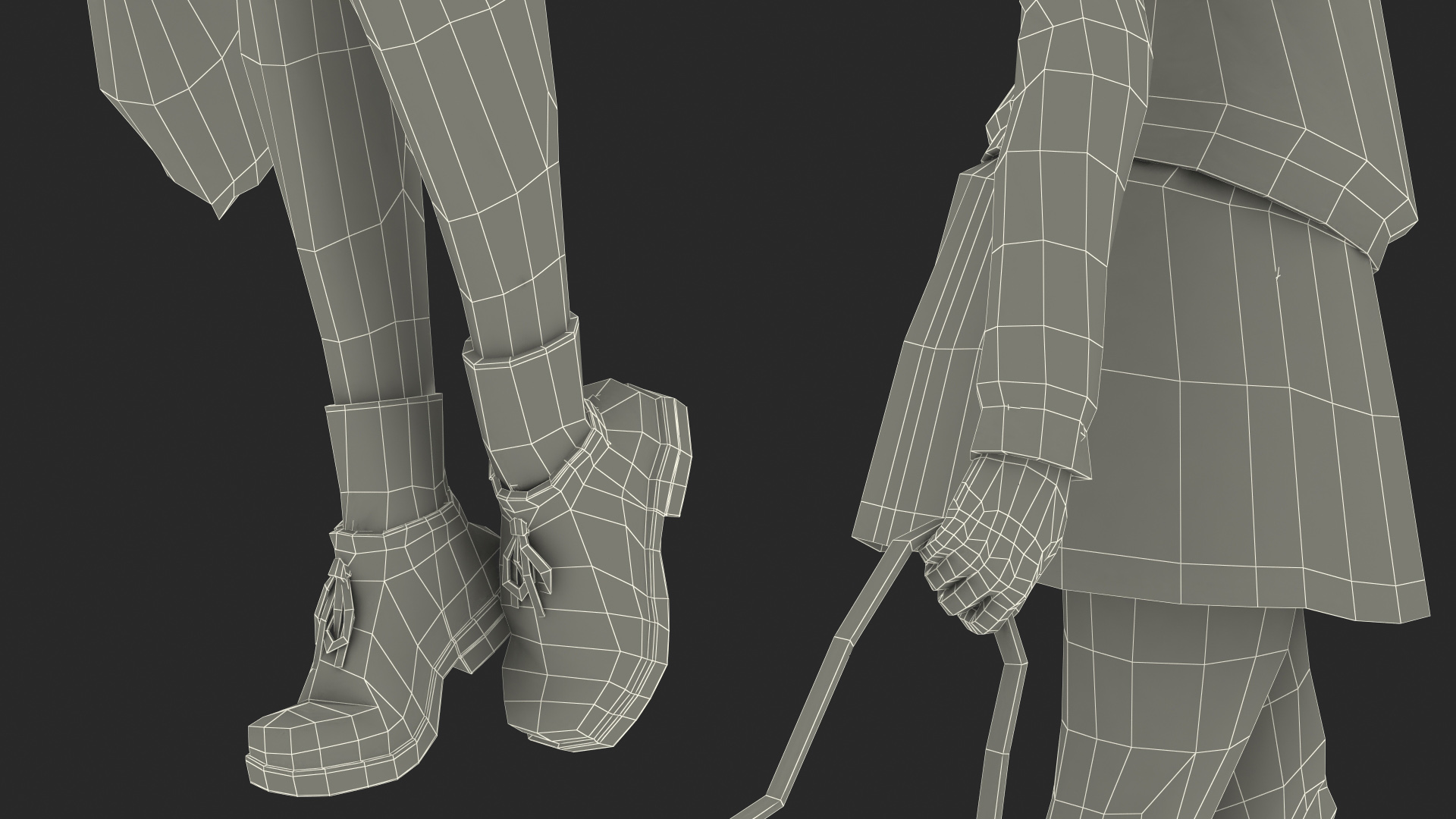 3D model Street Style Black Young Woman