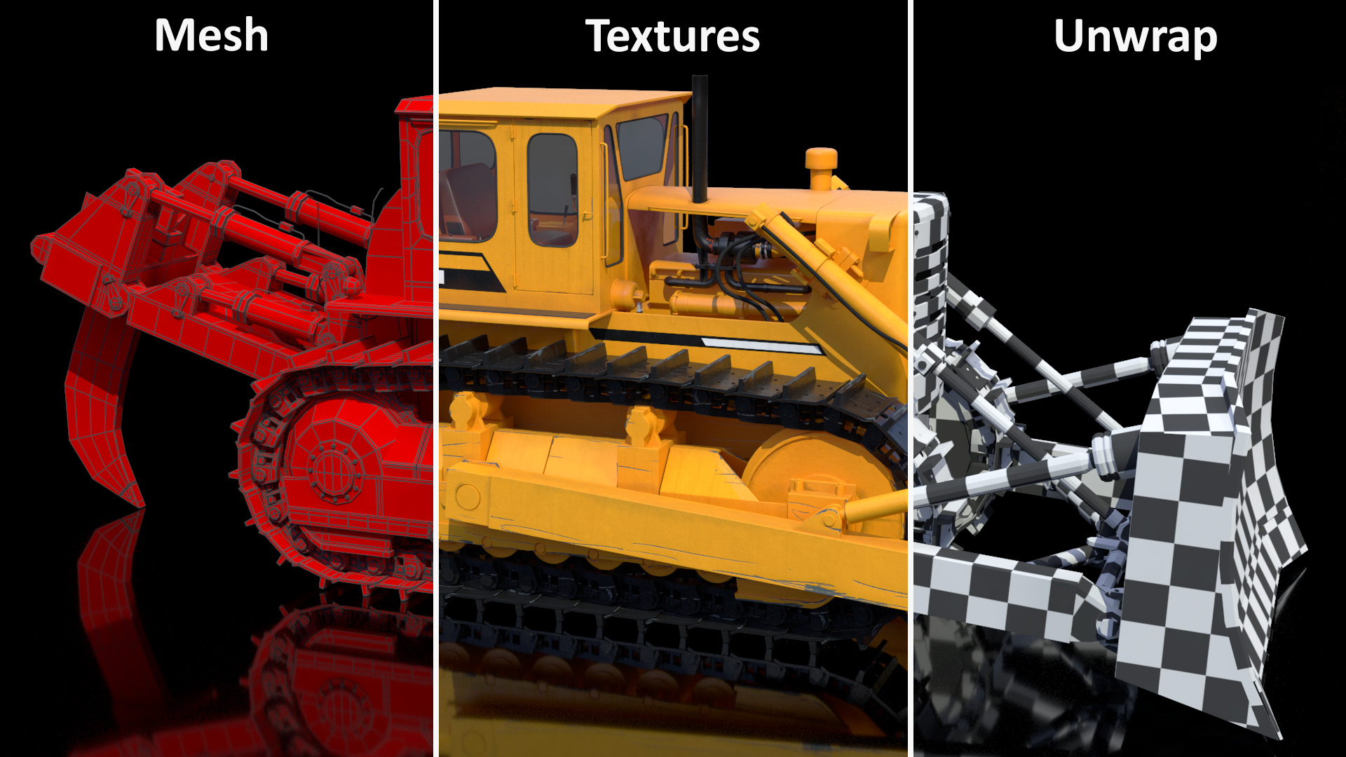3D Crawler Dozer model