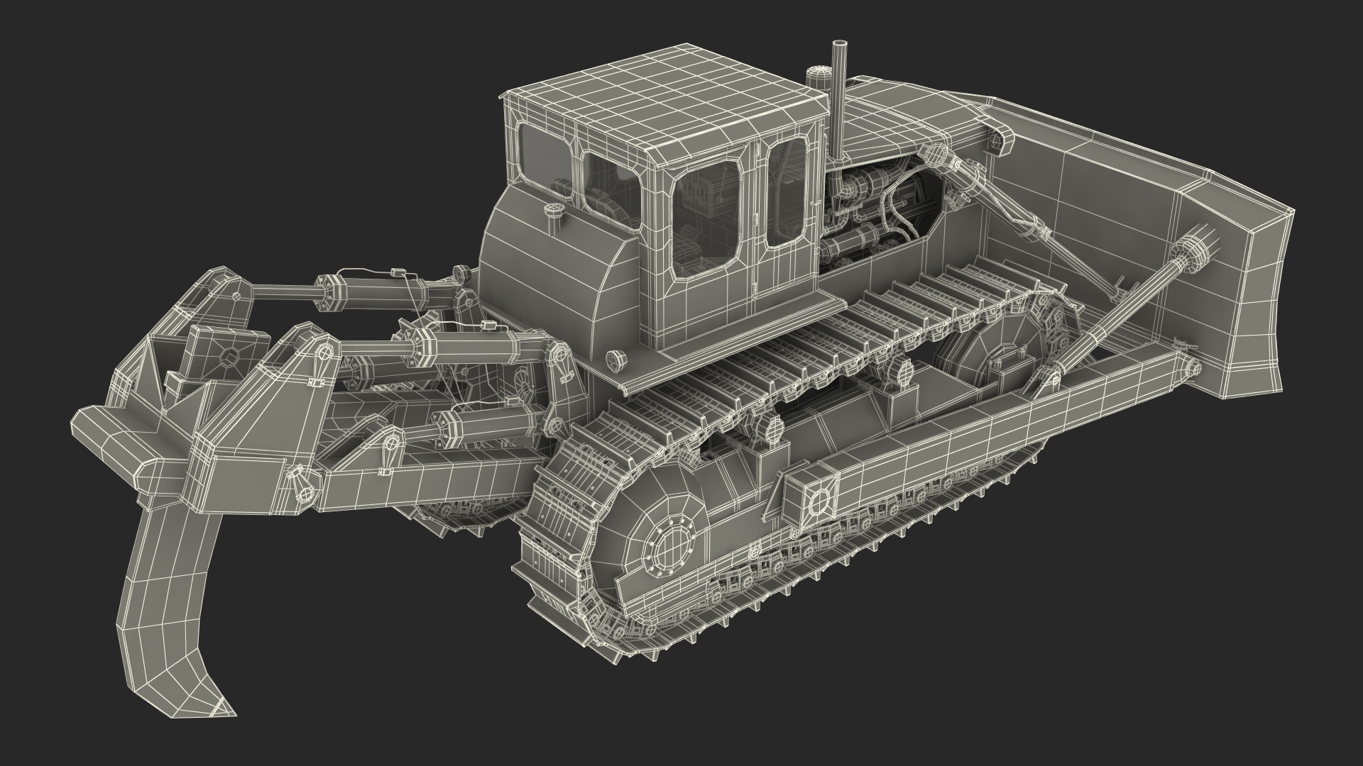 3D Crawler Dozer model