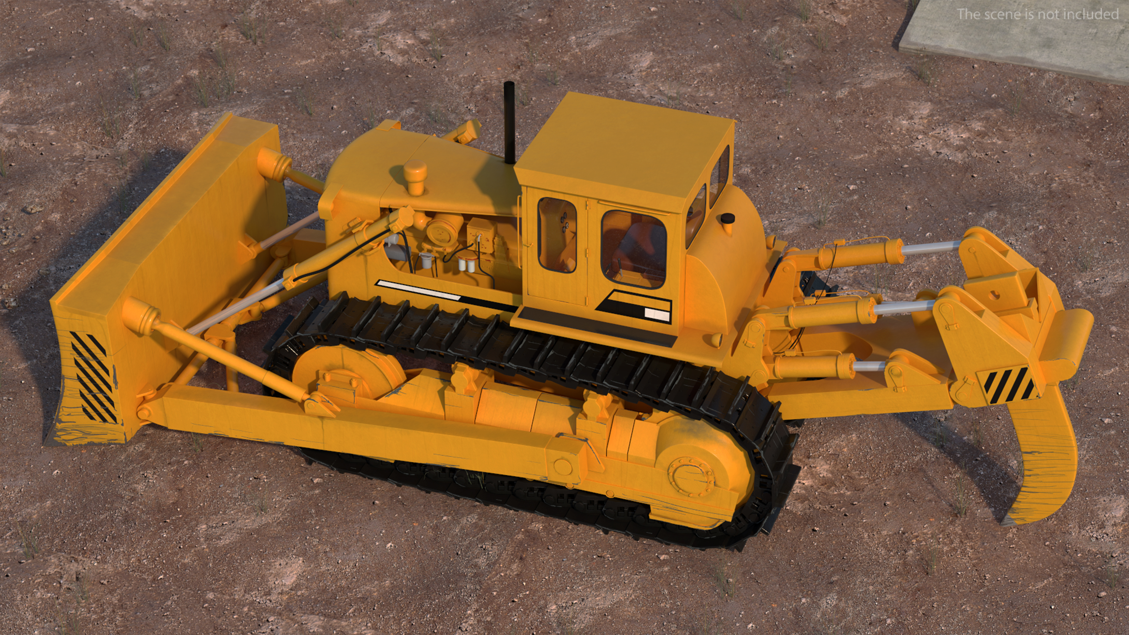 3D Crawler Dozer model