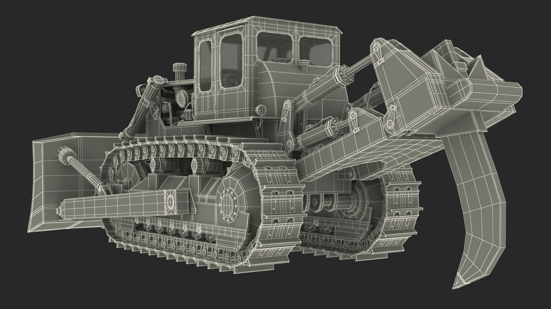 3D Crawler Dozer model