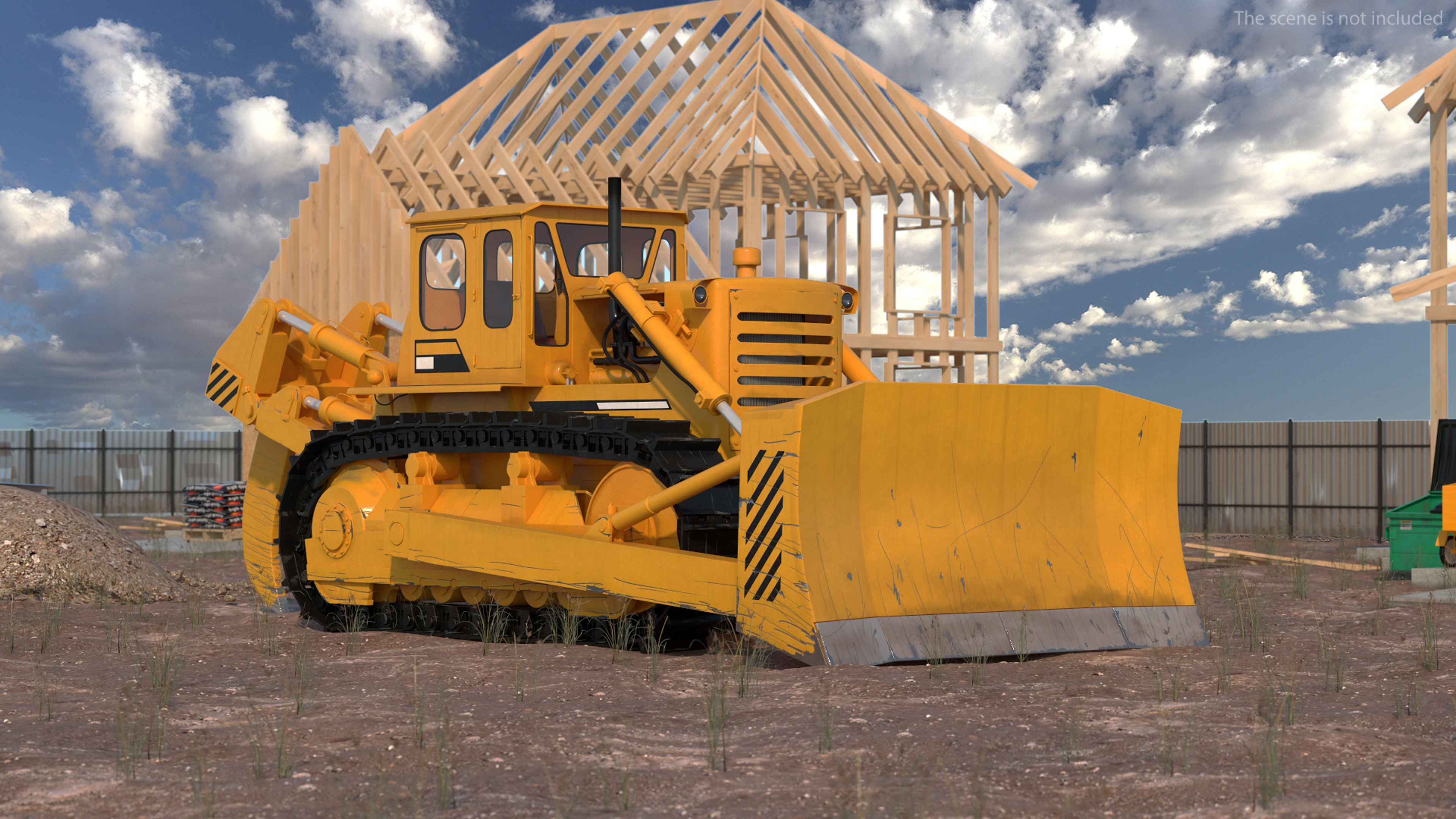 3D Crawler Dozer model