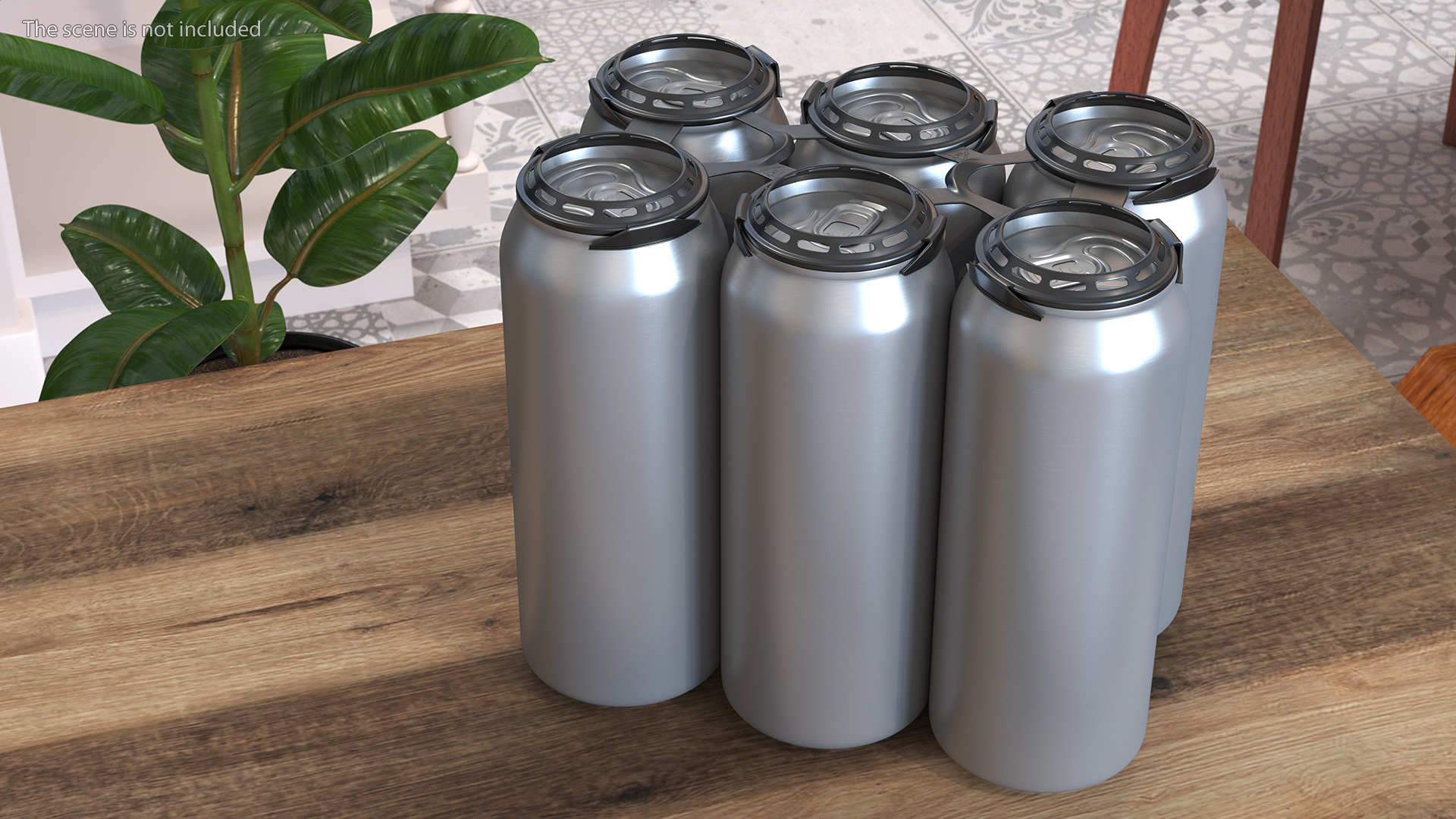 3D 6 Pack Plastic Beer Can Carrier