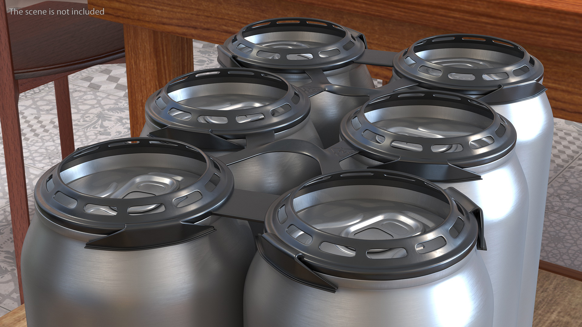 3D 6 Pack Plastic Beer Can Carrier