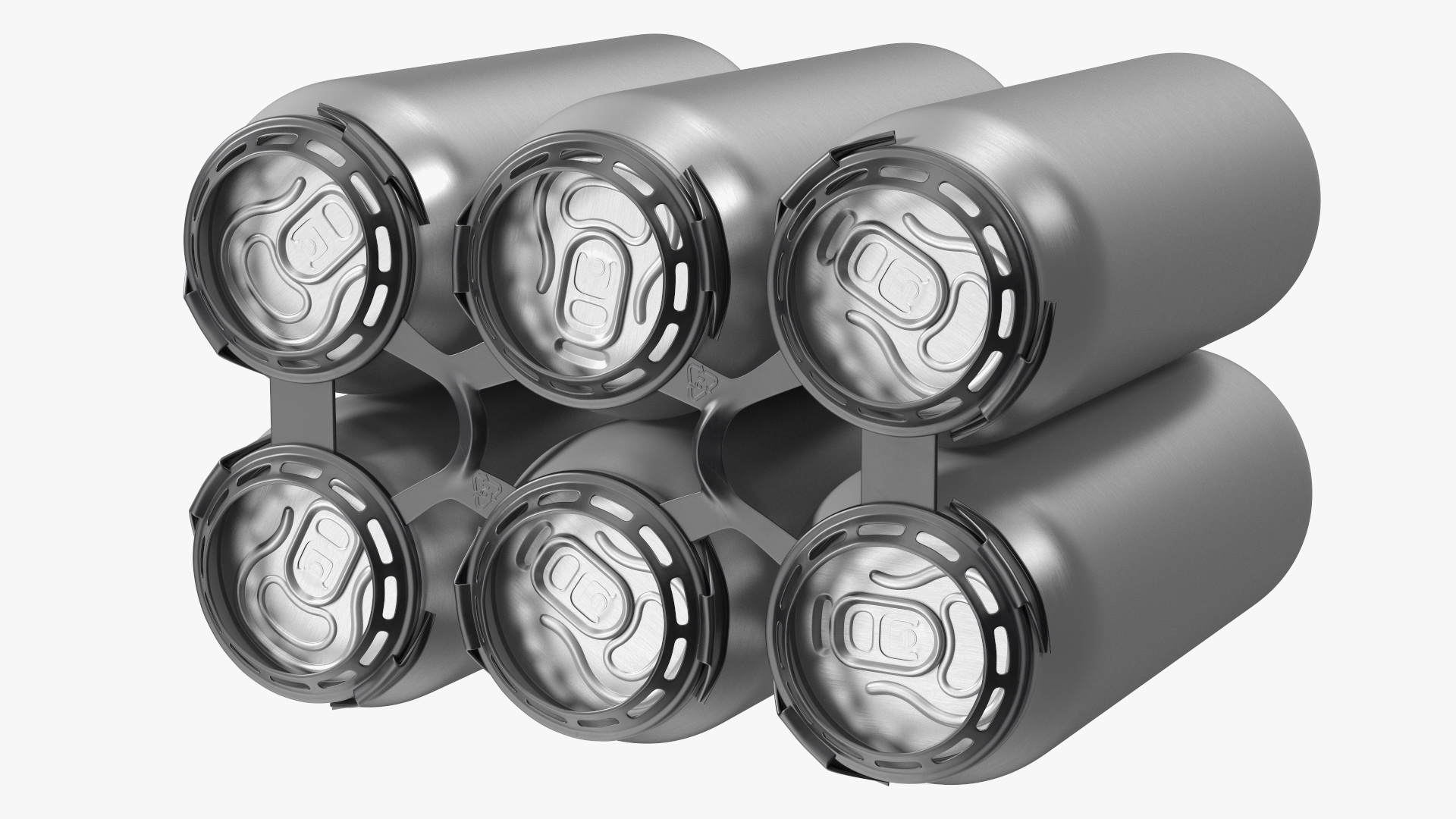 3D 6 Pack Plastic Beer Can Carrier