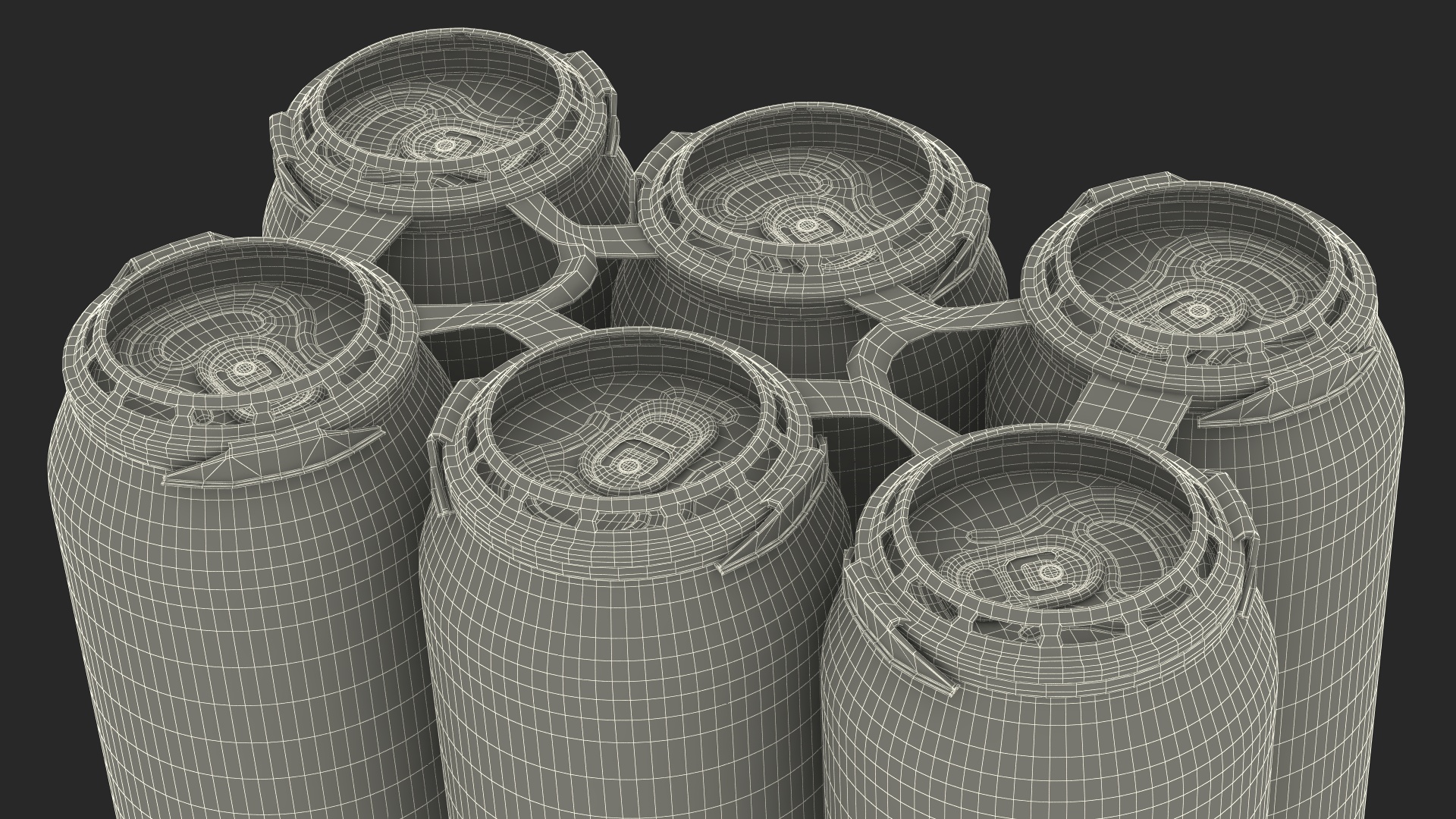 3D 6 Pack Plastic Beer Can Carrier