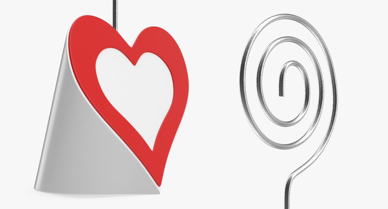 3D Heart Place Card Holder model