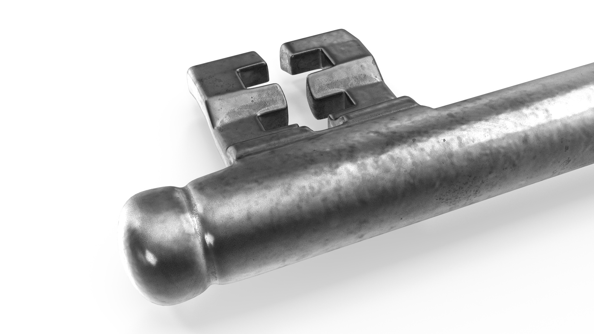 Classic Skeleton Key Silver 3D