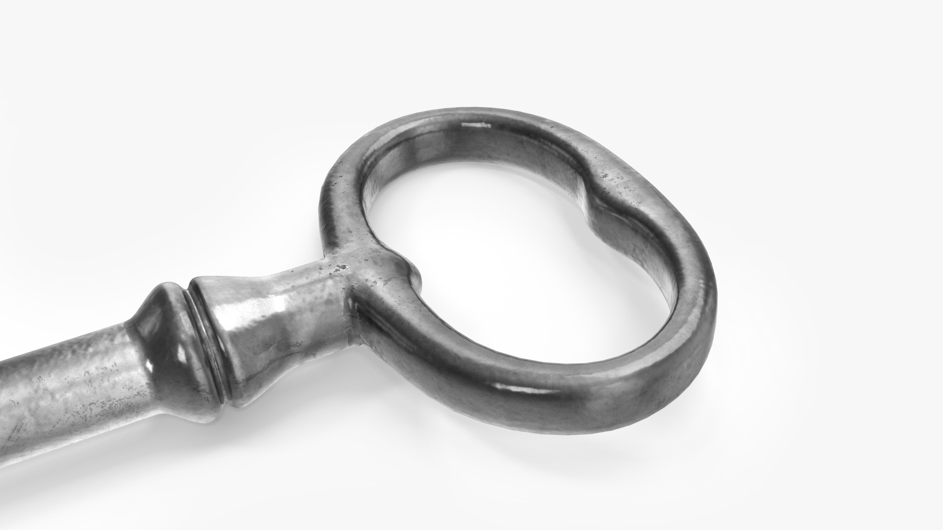 Classic Skeleton Key Silver 3D