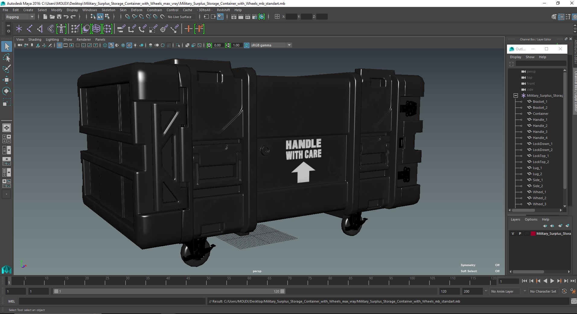 3D Modern Food Truck Red