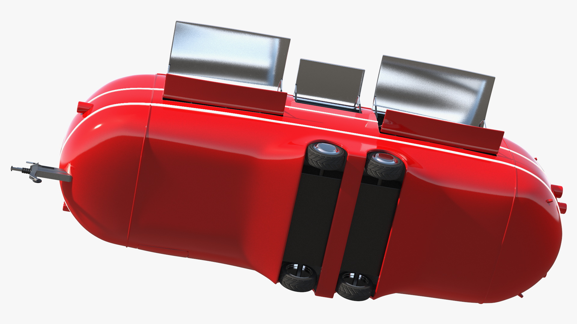 3D Modern Food Truck Red