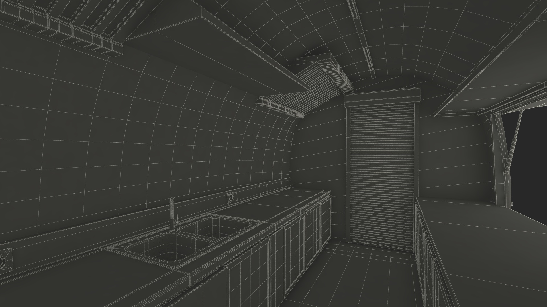 3D Modern Food Truck Red