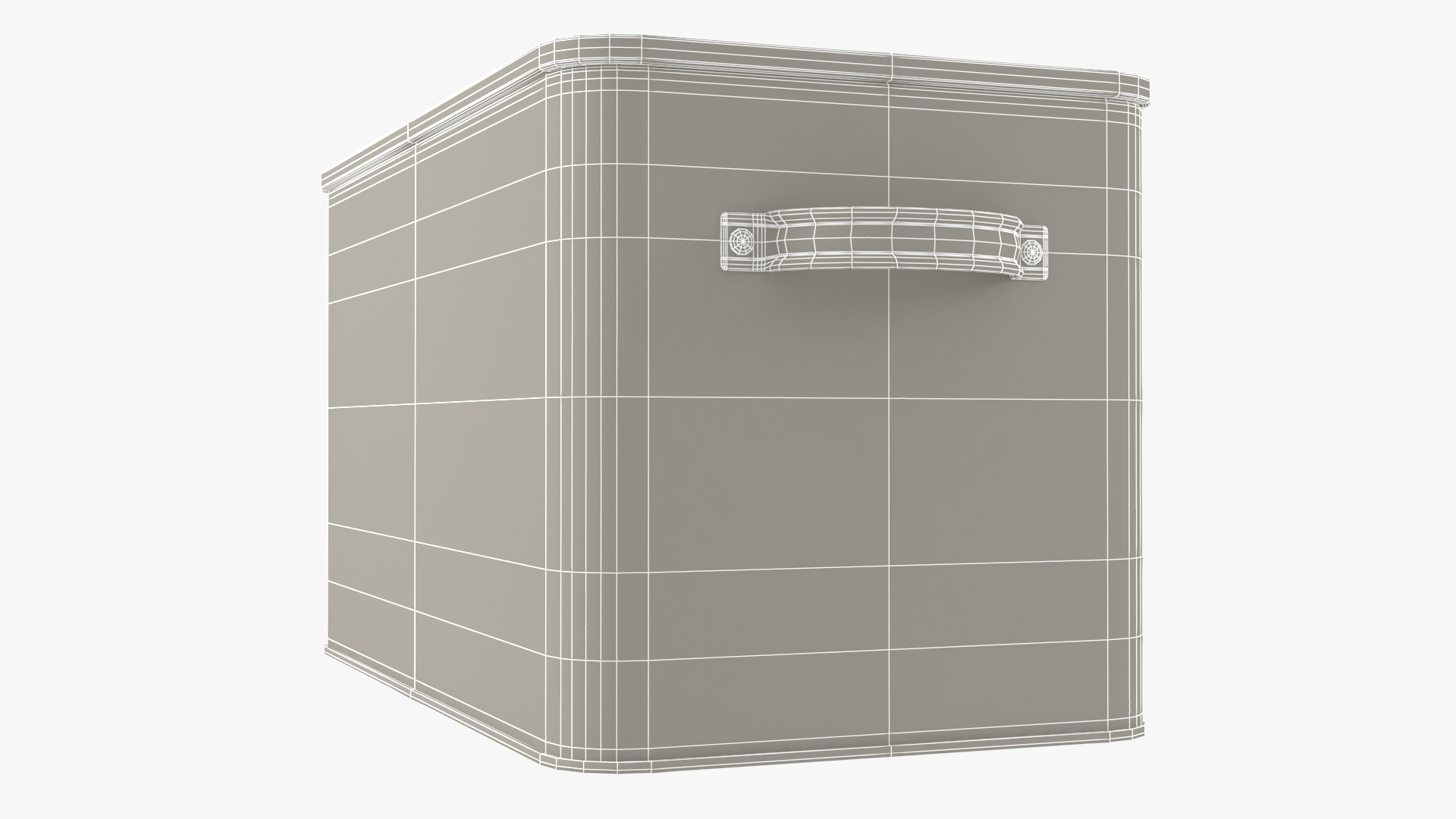 Kitchen Bread Box White Small 3D model