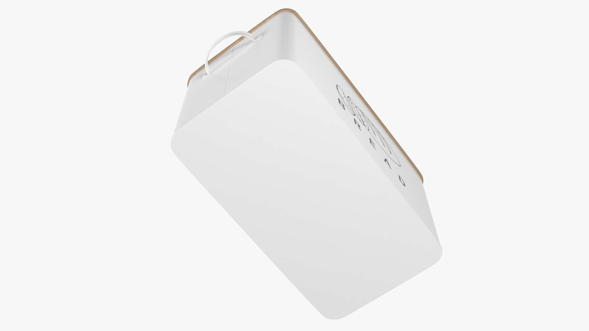 Kitchen Bread Box White Small 3D model