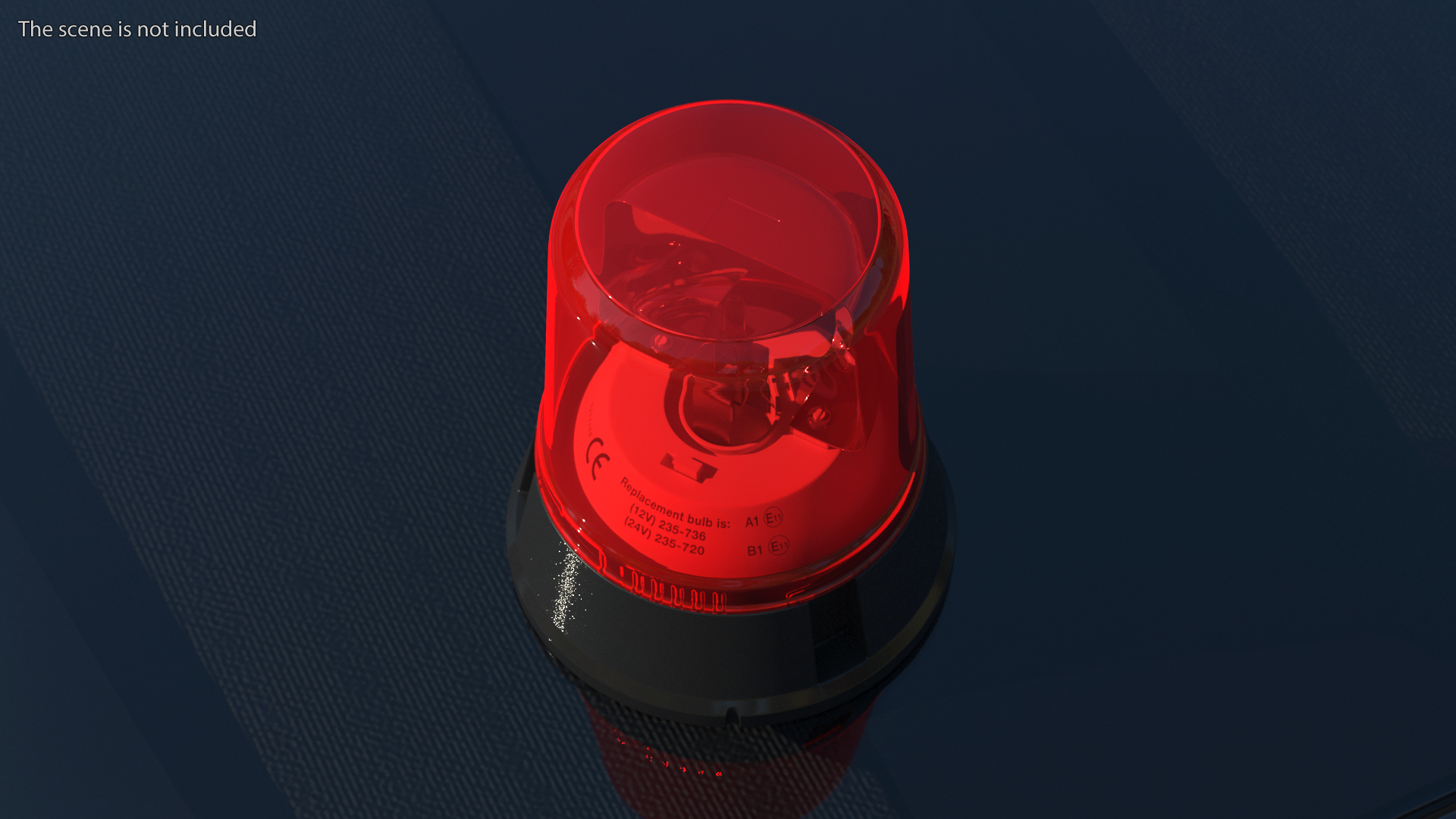 3D Flashing Rotating Beacon Red model