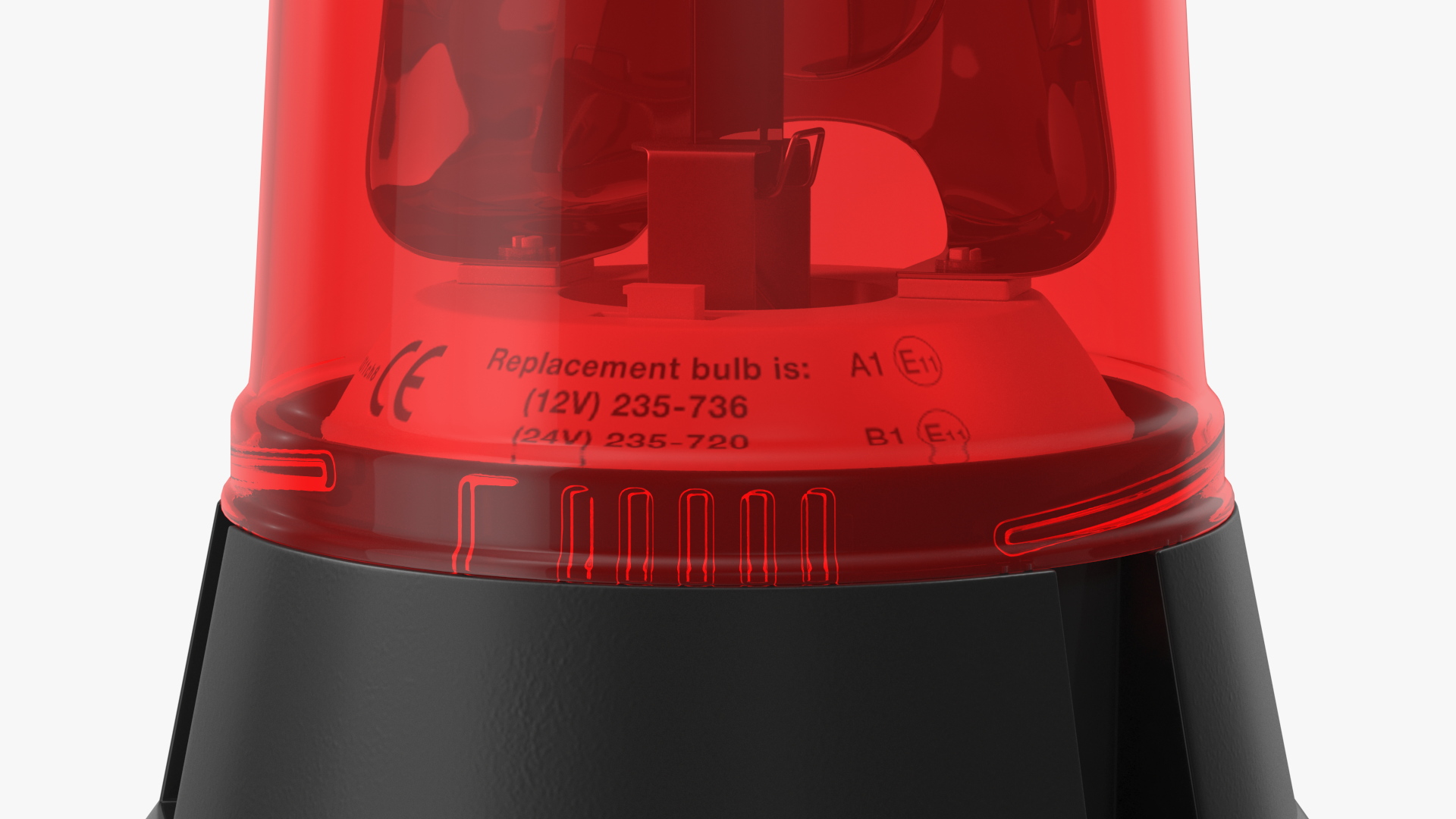 3D Flashing Rotating Beacon Red model