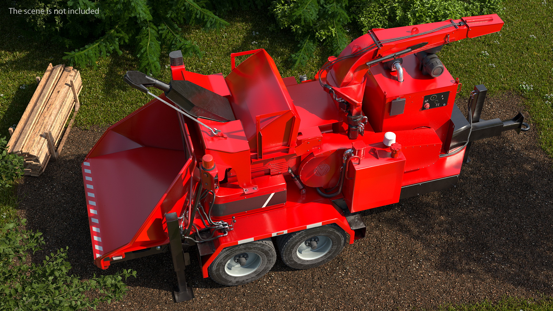 3D model Diesel Brush Chipper