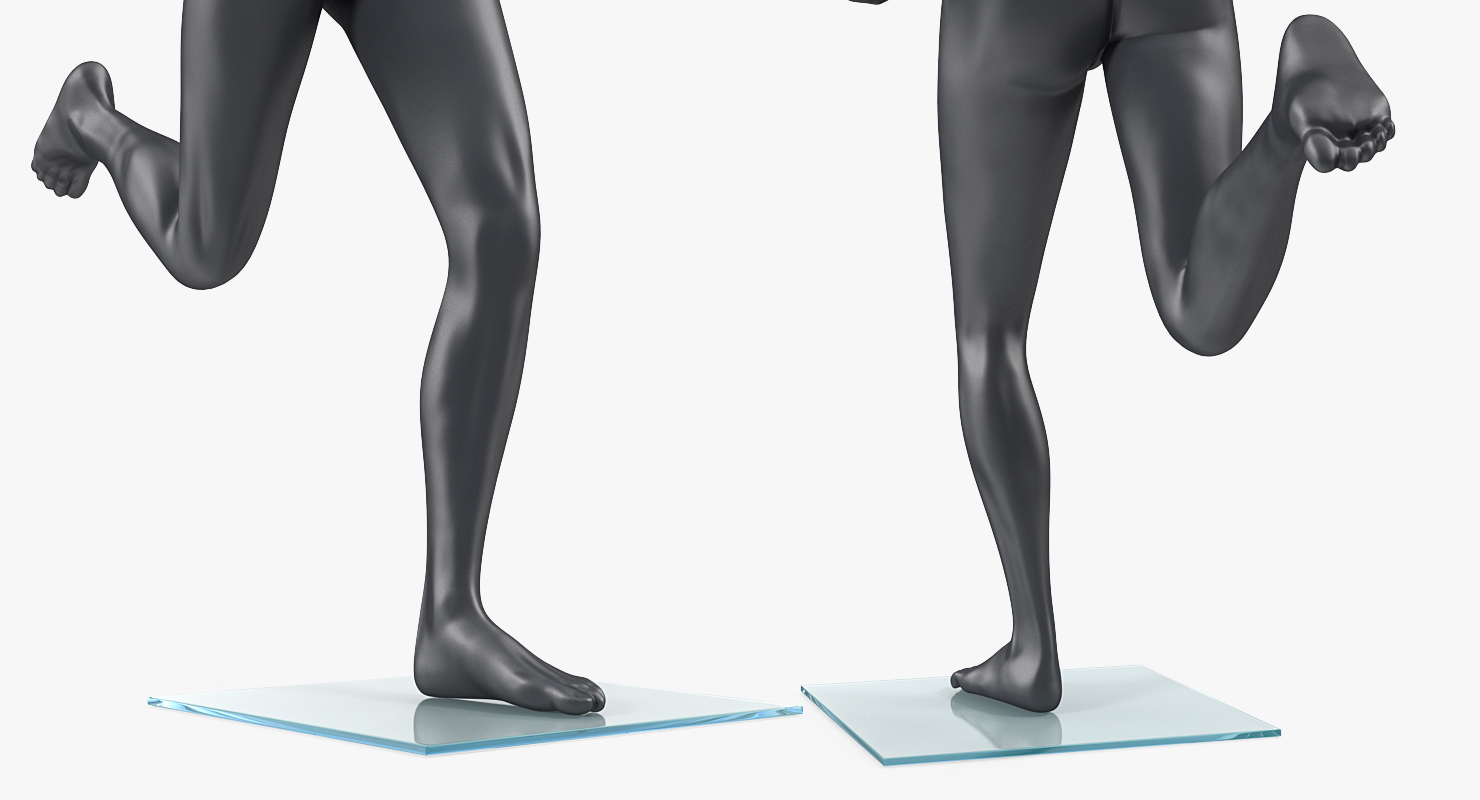 Running Male Dark Grey Mannequin 3D