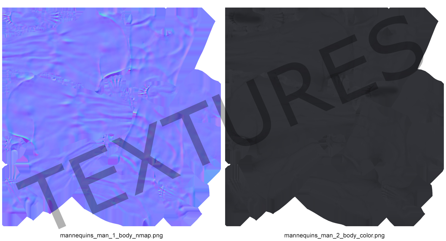 Running Male Dark Grey Mannequin 3D