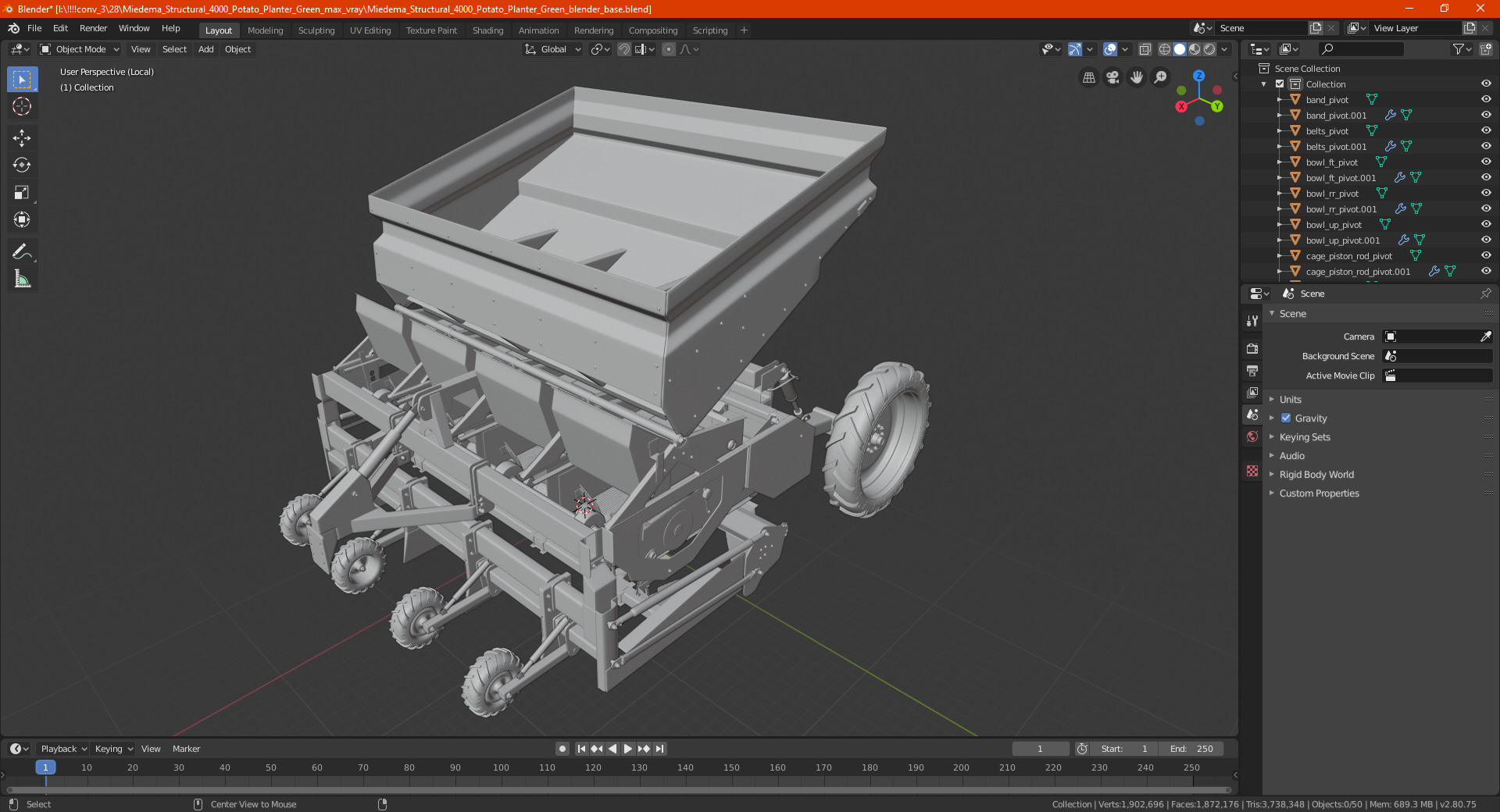 3D model Potato Planter Green