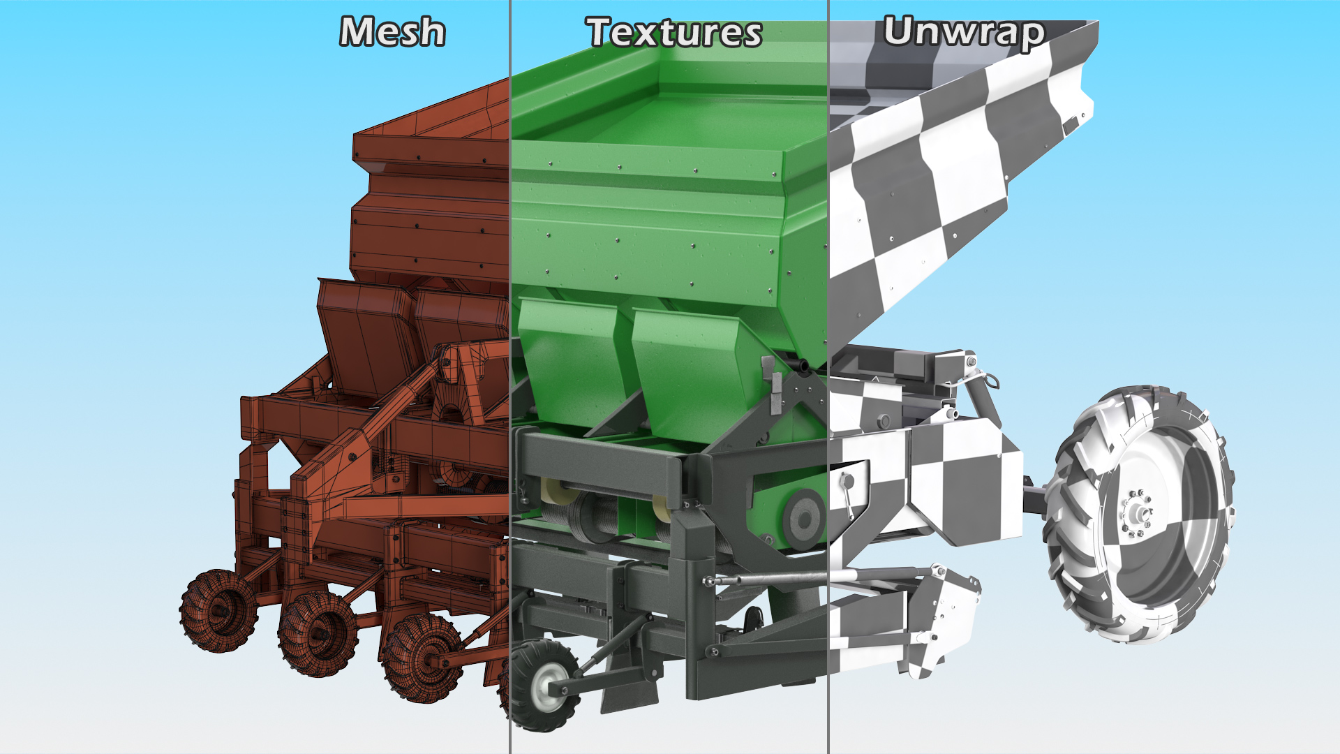 3D model Potato Planter Green