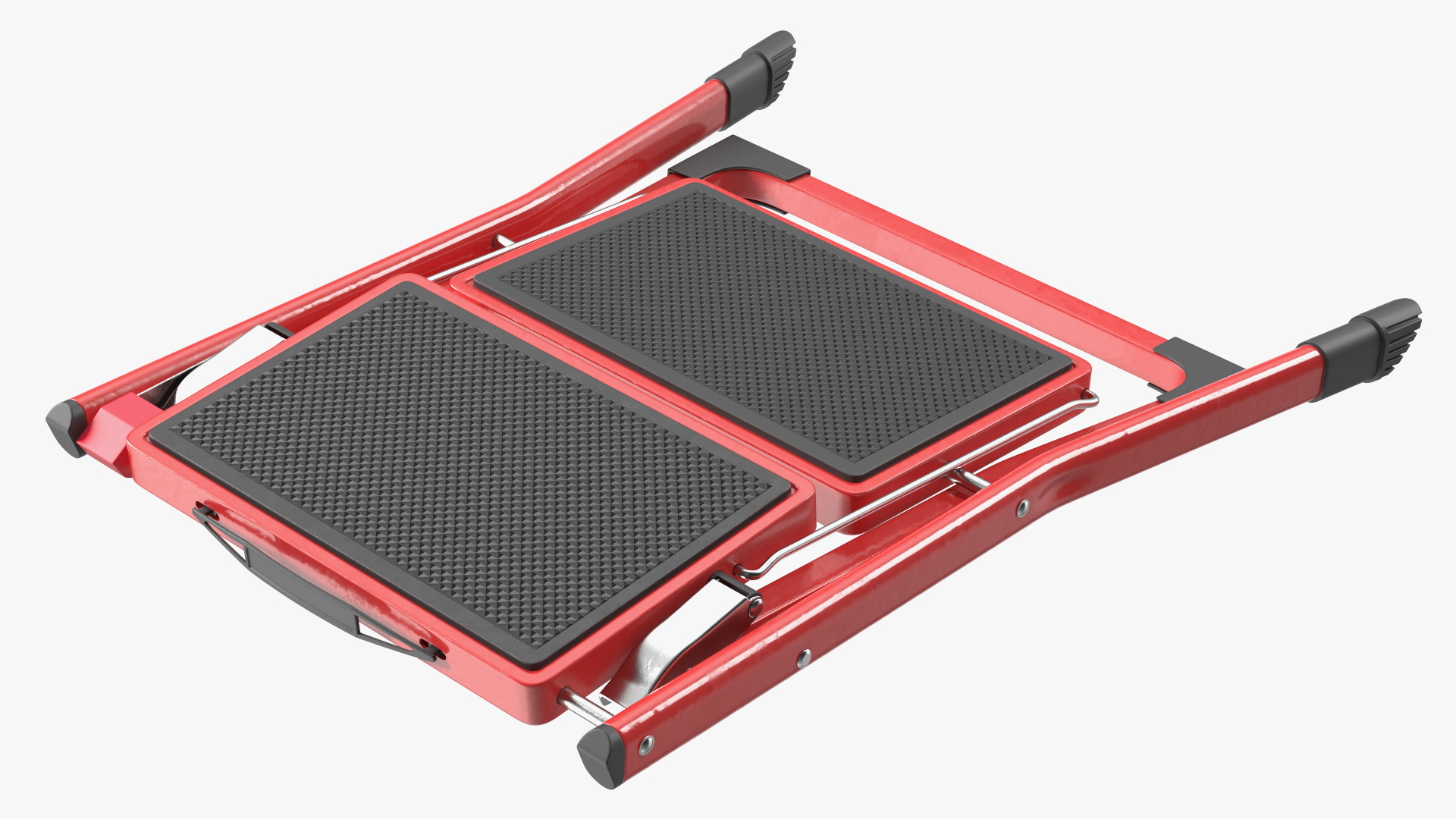 3D Step Stool Red Rigged