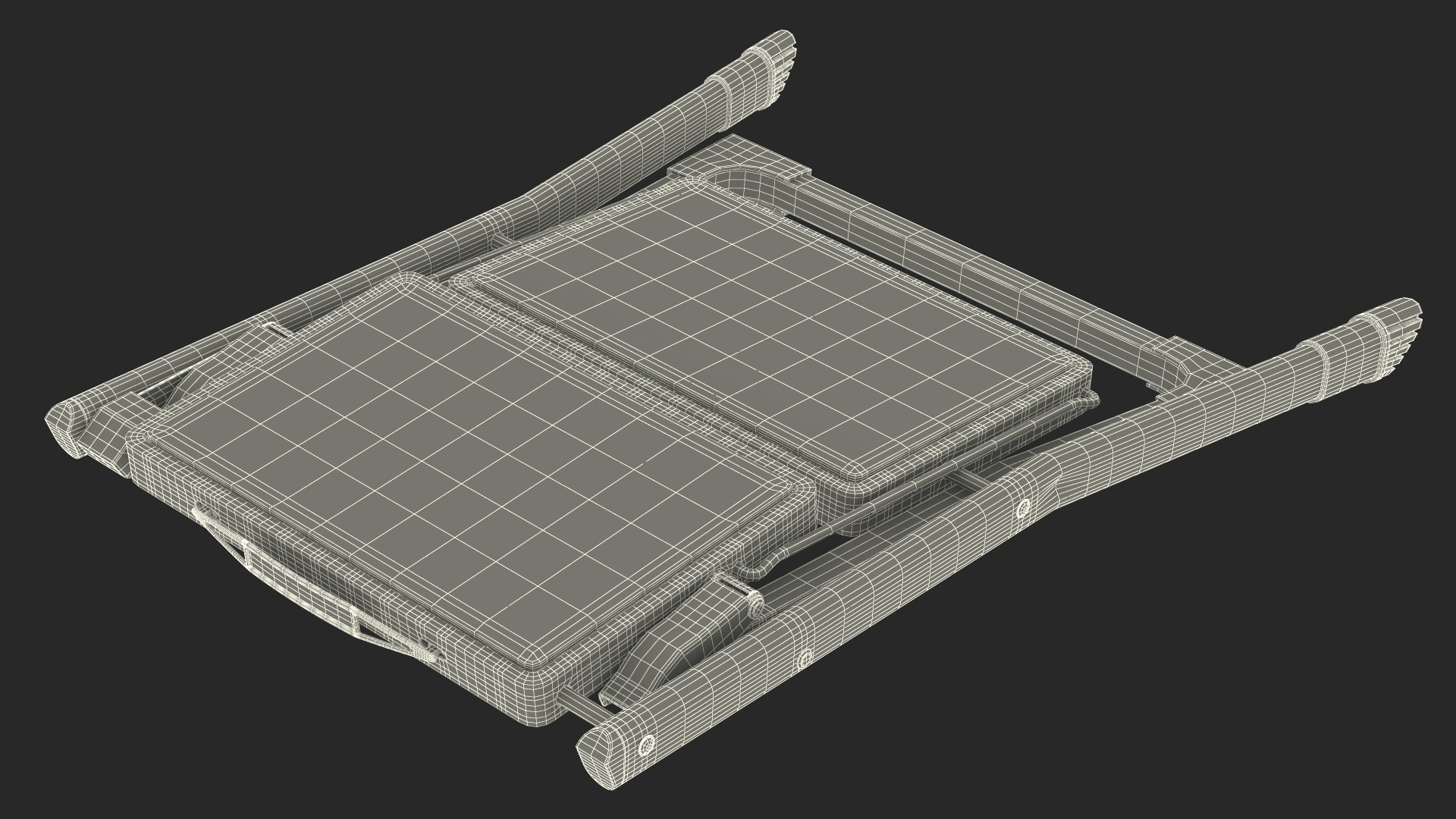 3D Step Stool Red Rigged