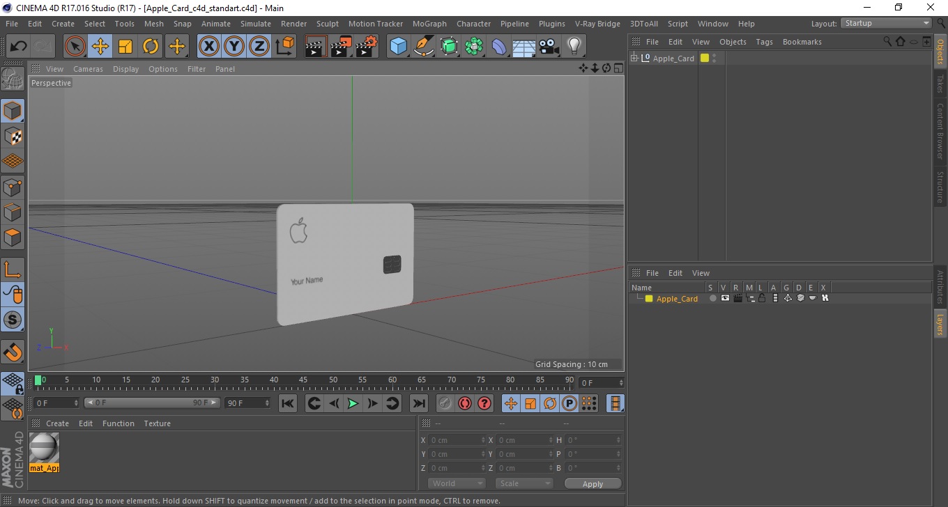 3D model Apple Card