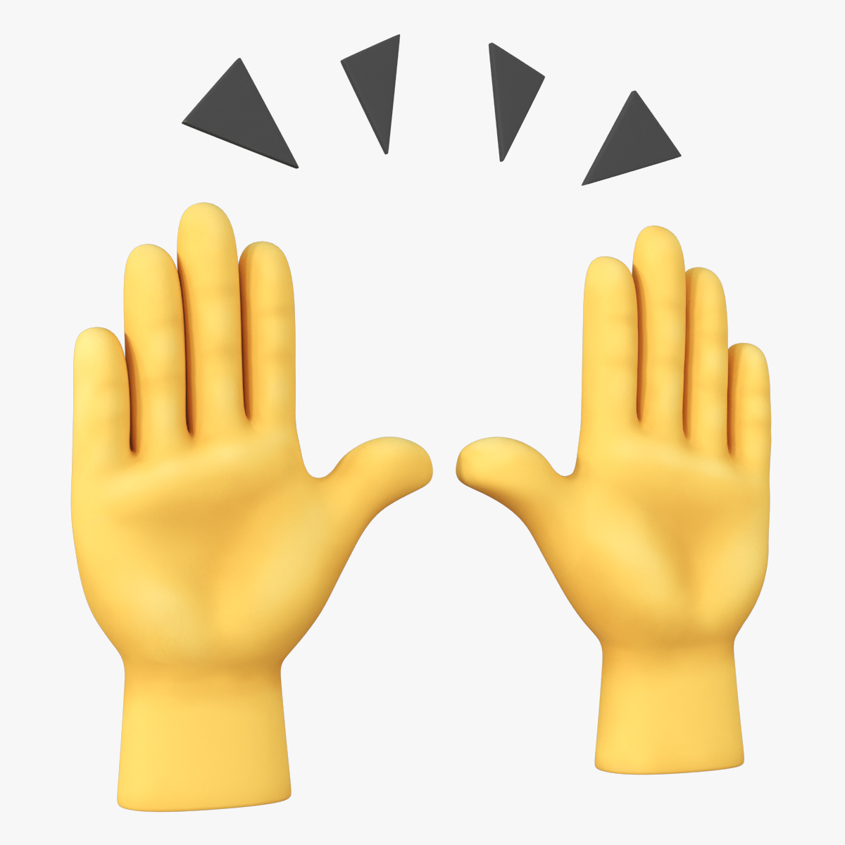 Raised Hands Emoji 3D model preview