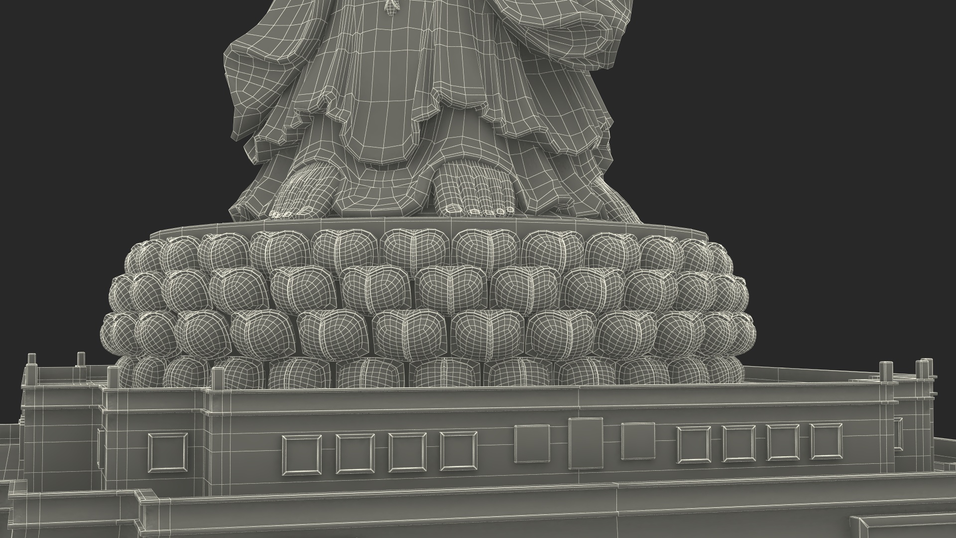3D Guanyin of Nanshan for 3D Print