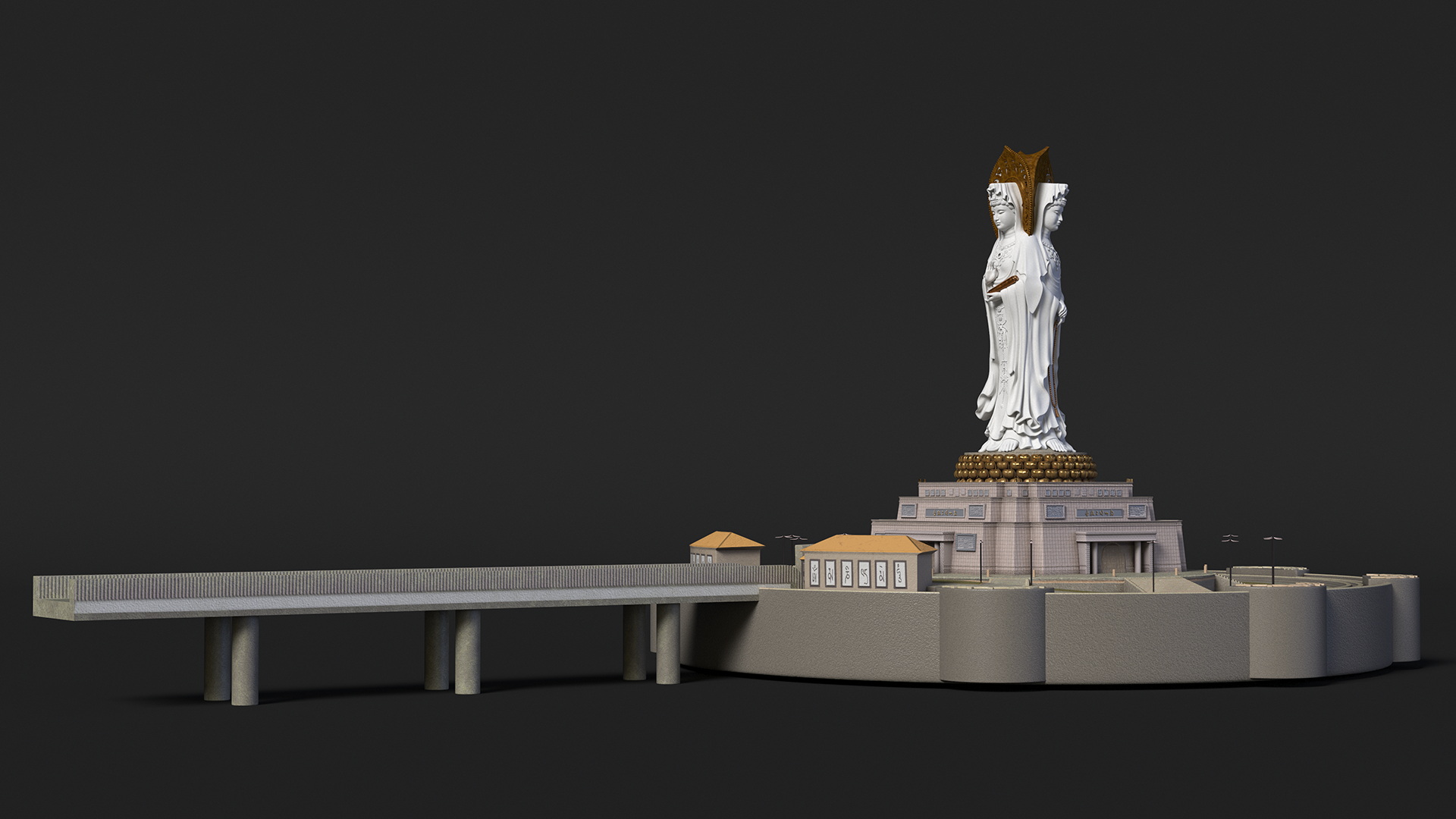 3D Guanyin of Nanshan for 3D Print
