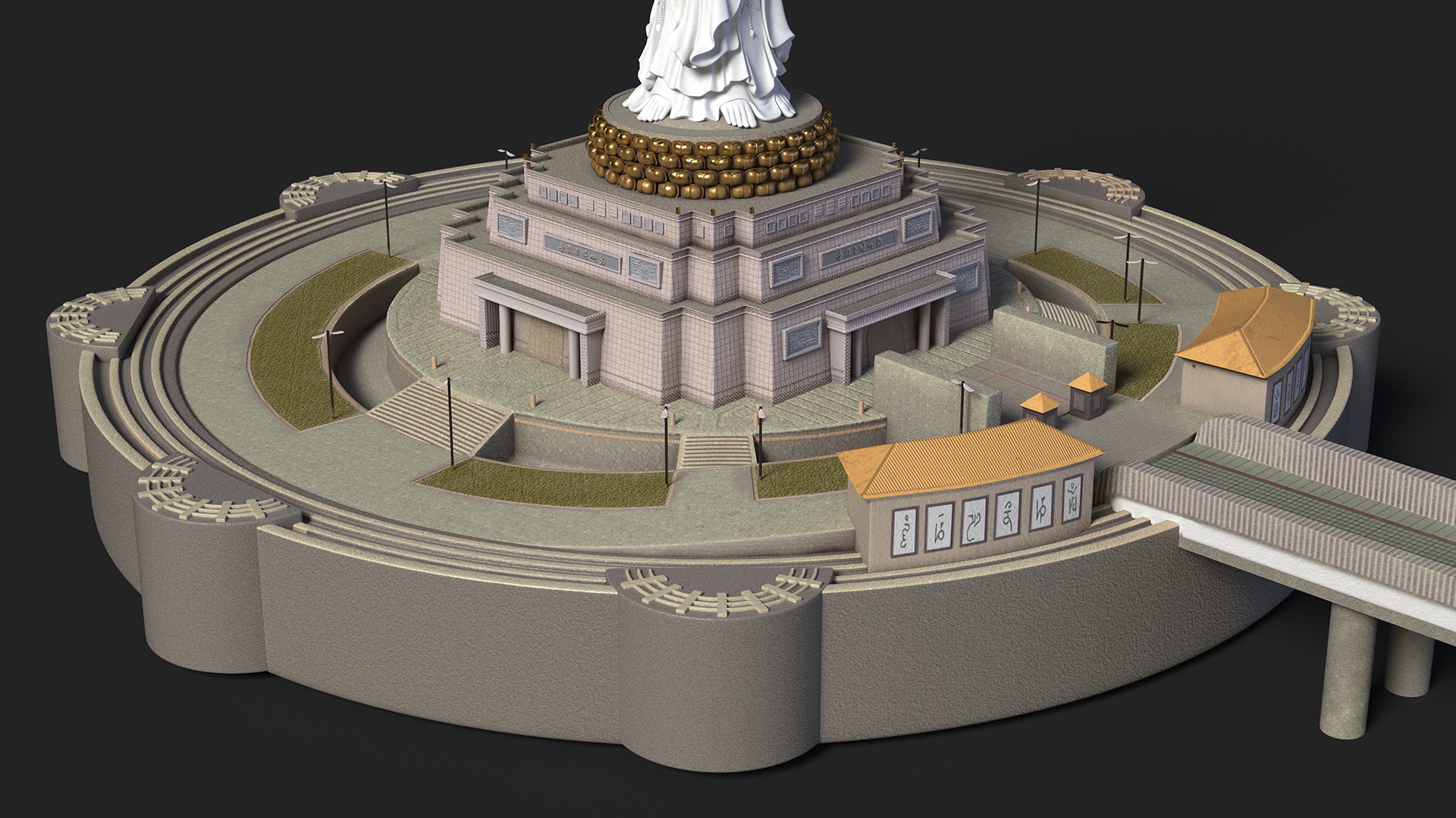 3D Guanyin of Nanshan for 3D Print