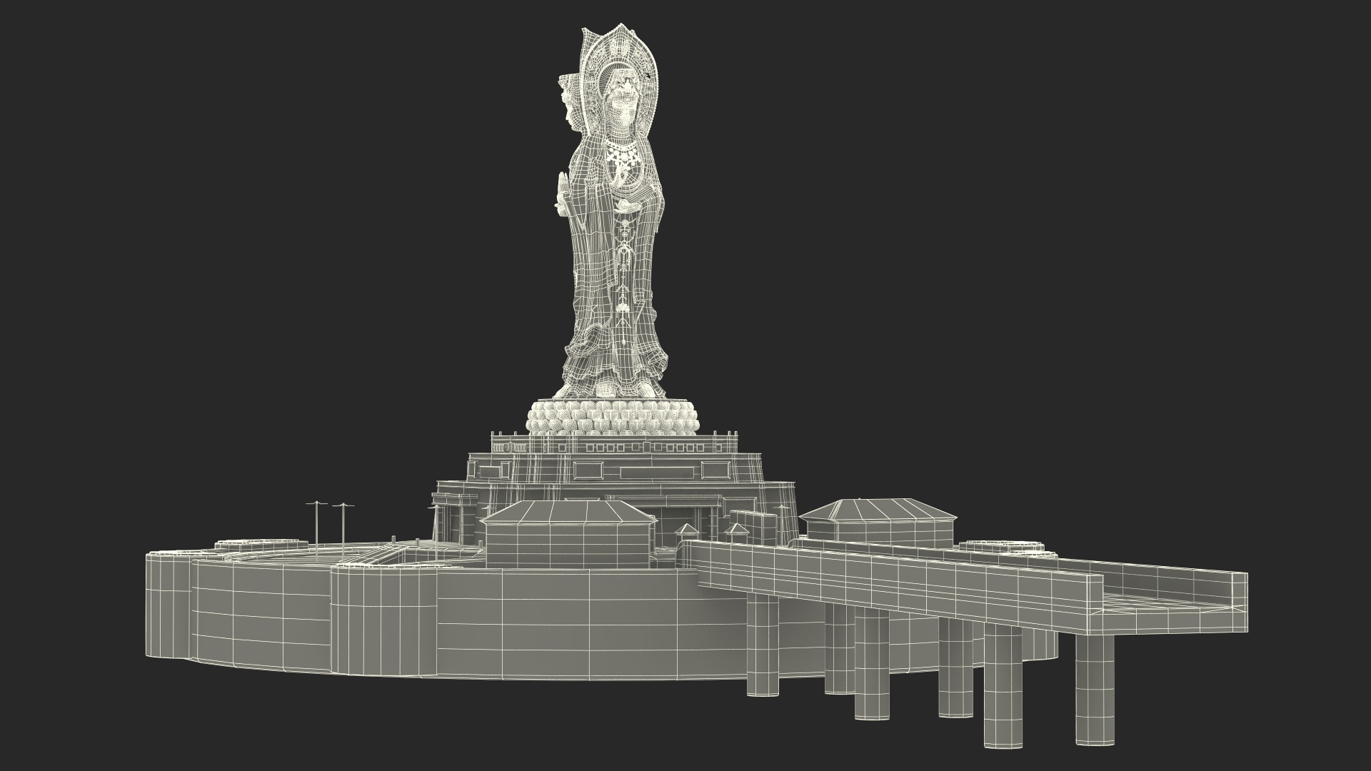 3D Guanyin of Nanshan for 3D Print