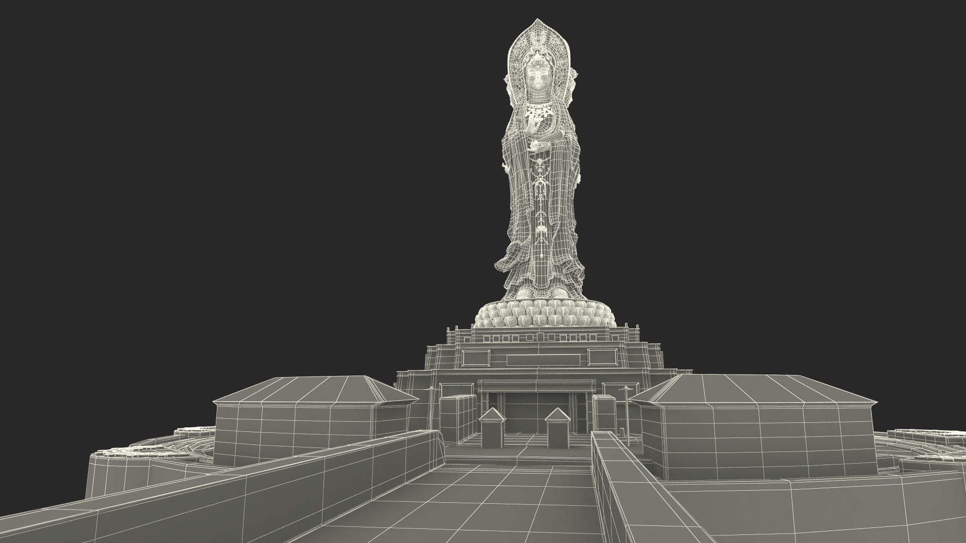3D Guanyin of Nanshan for 3D Print