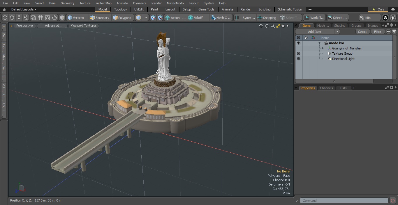 3D Guanyin of Nanshan for 3D Print