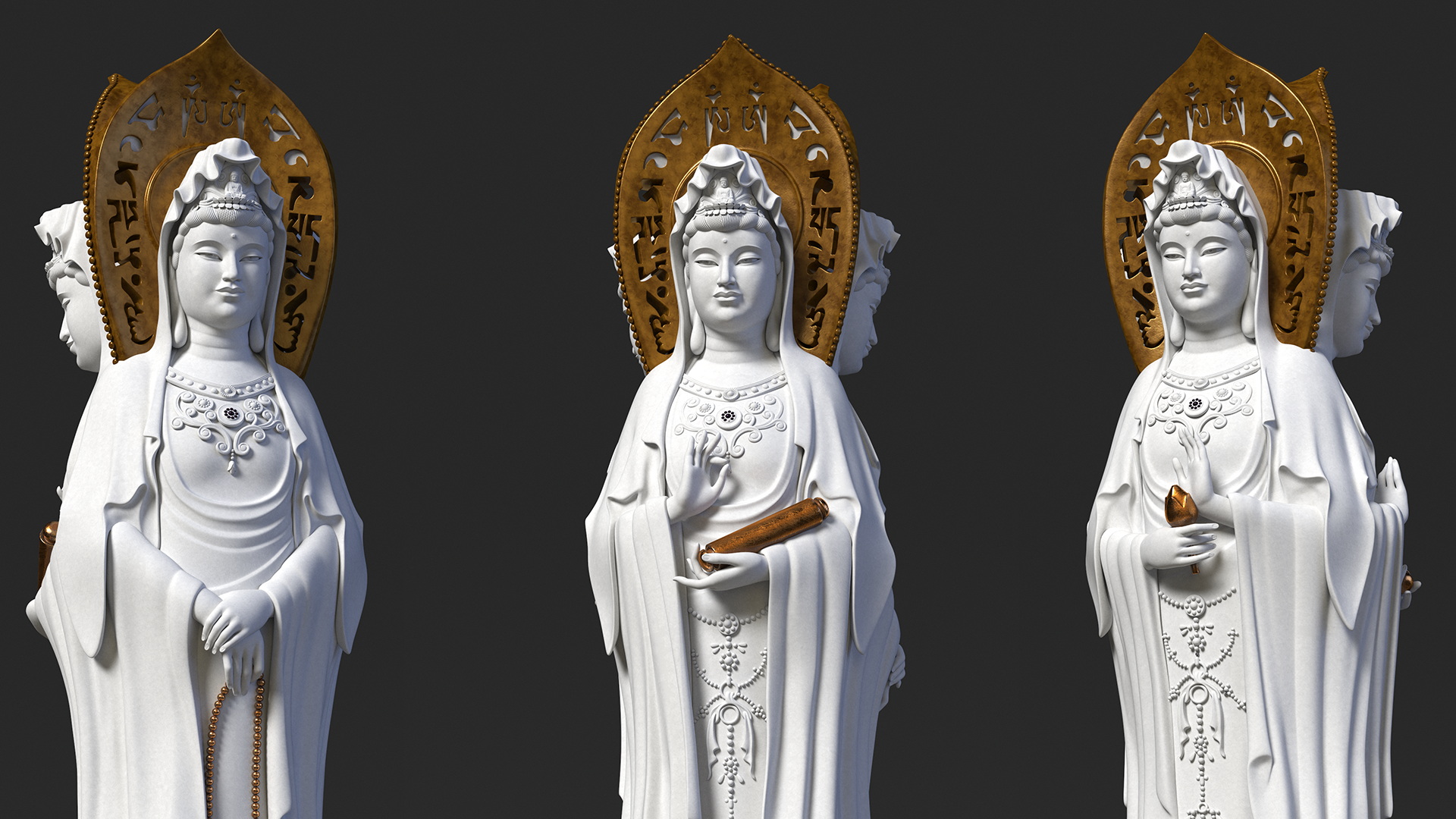 3D Guanyin of Nanshan for 3D Print