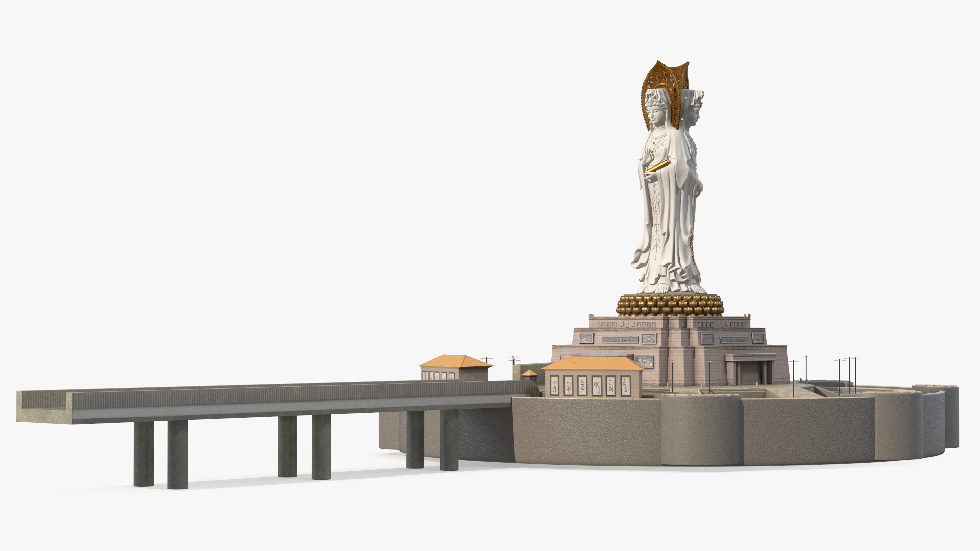 3D Guanyin of Nanshan for 3D Print