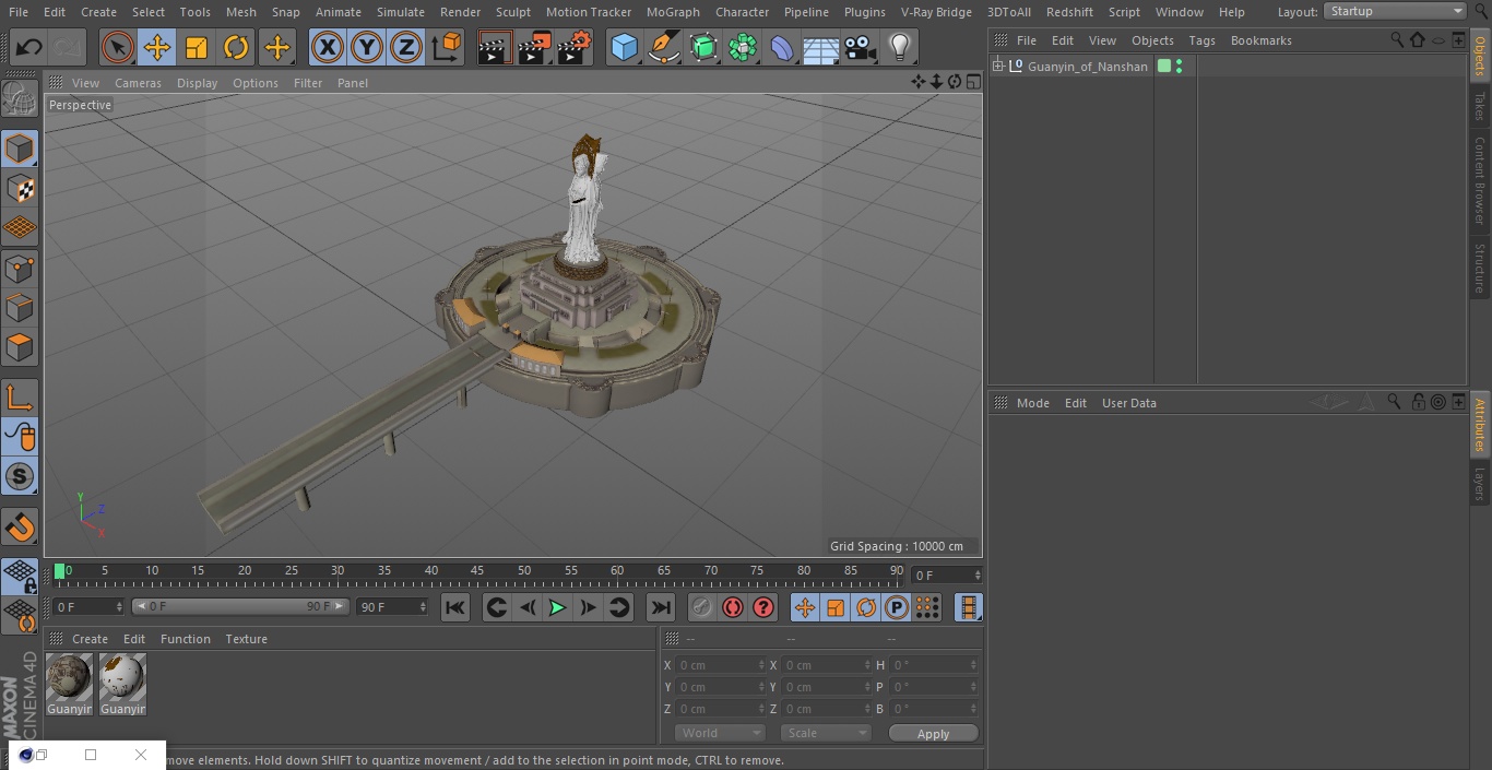 3D Guanyin of Nanshan for 3D Print